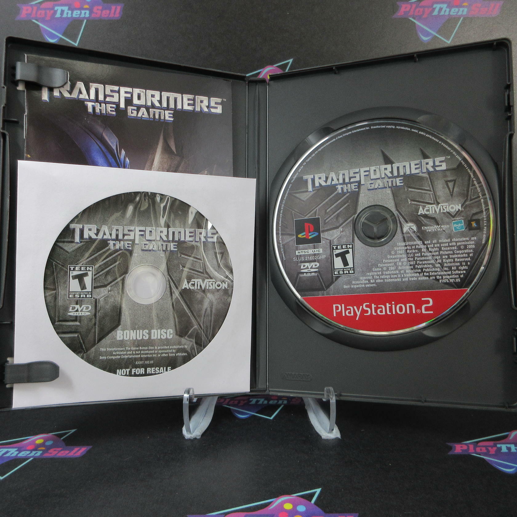 Transformers The Game PS2 PlayStation 2 GH + Bonus Disc - Like New