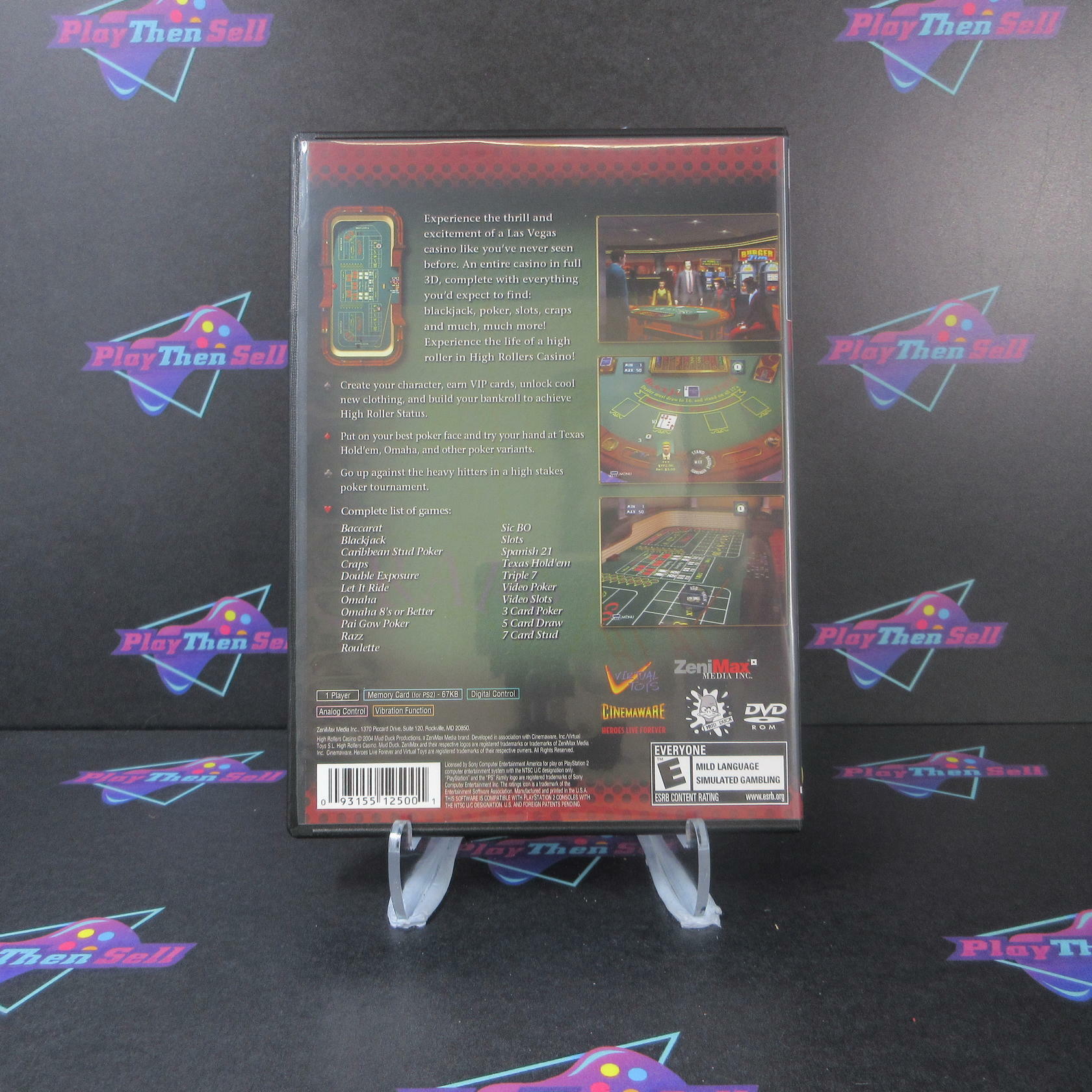 High Rollers Casino PS2 PlayStation 2 + Reg Card - Like New