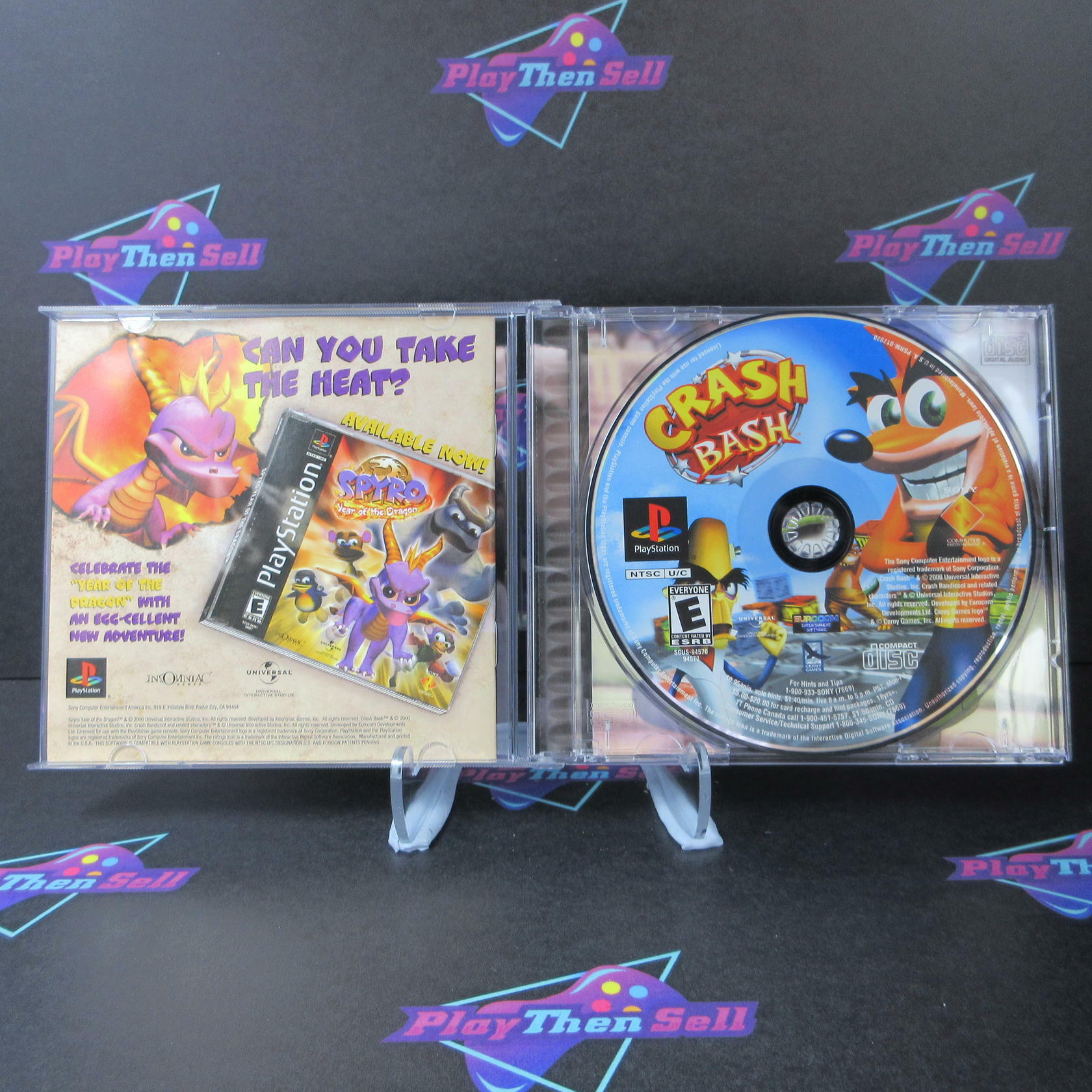 Crash Bash PS1 PlayStation 1 Black Label - Like New