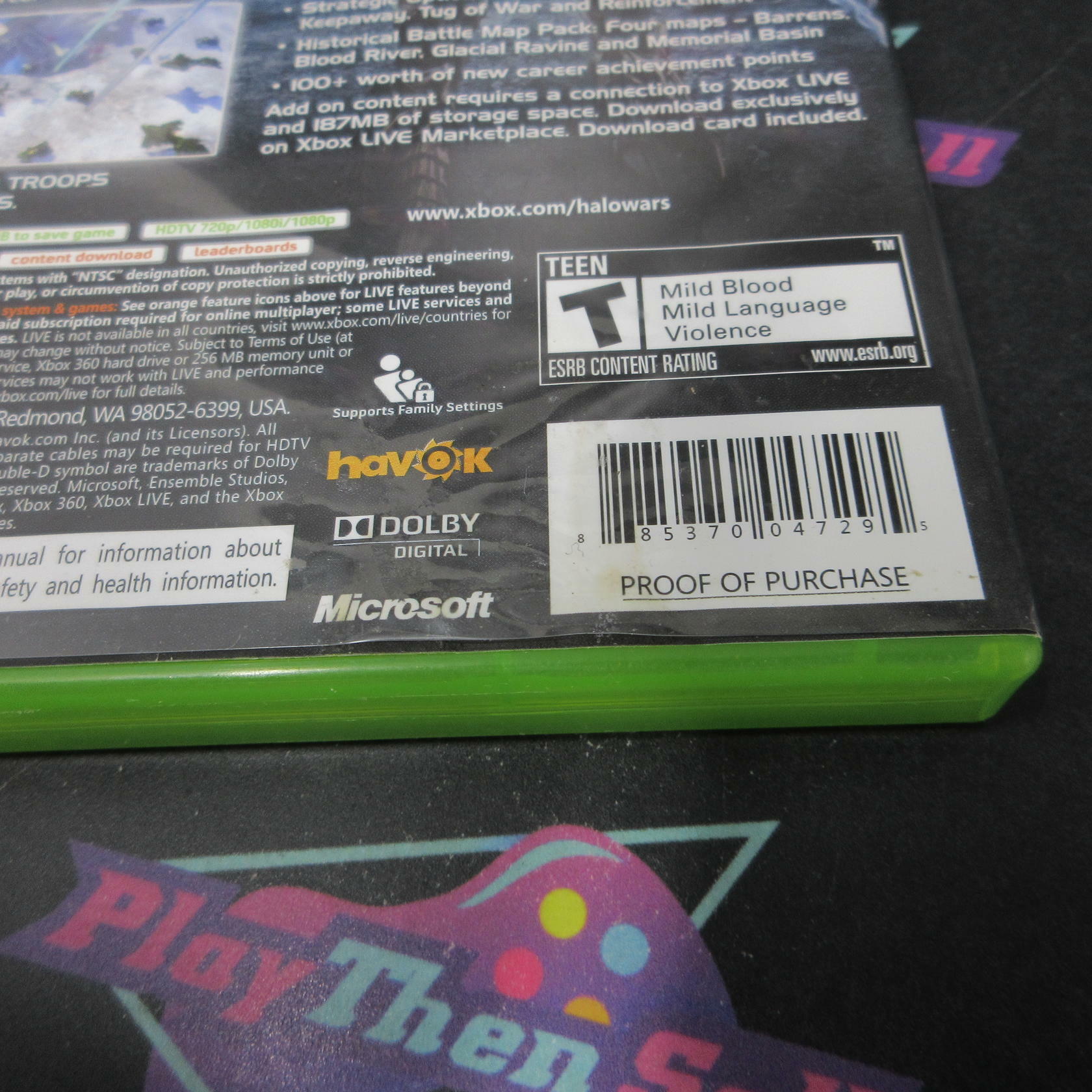 Halo Wars Xbox 360 Platinum Hits AD/NM - Very Good