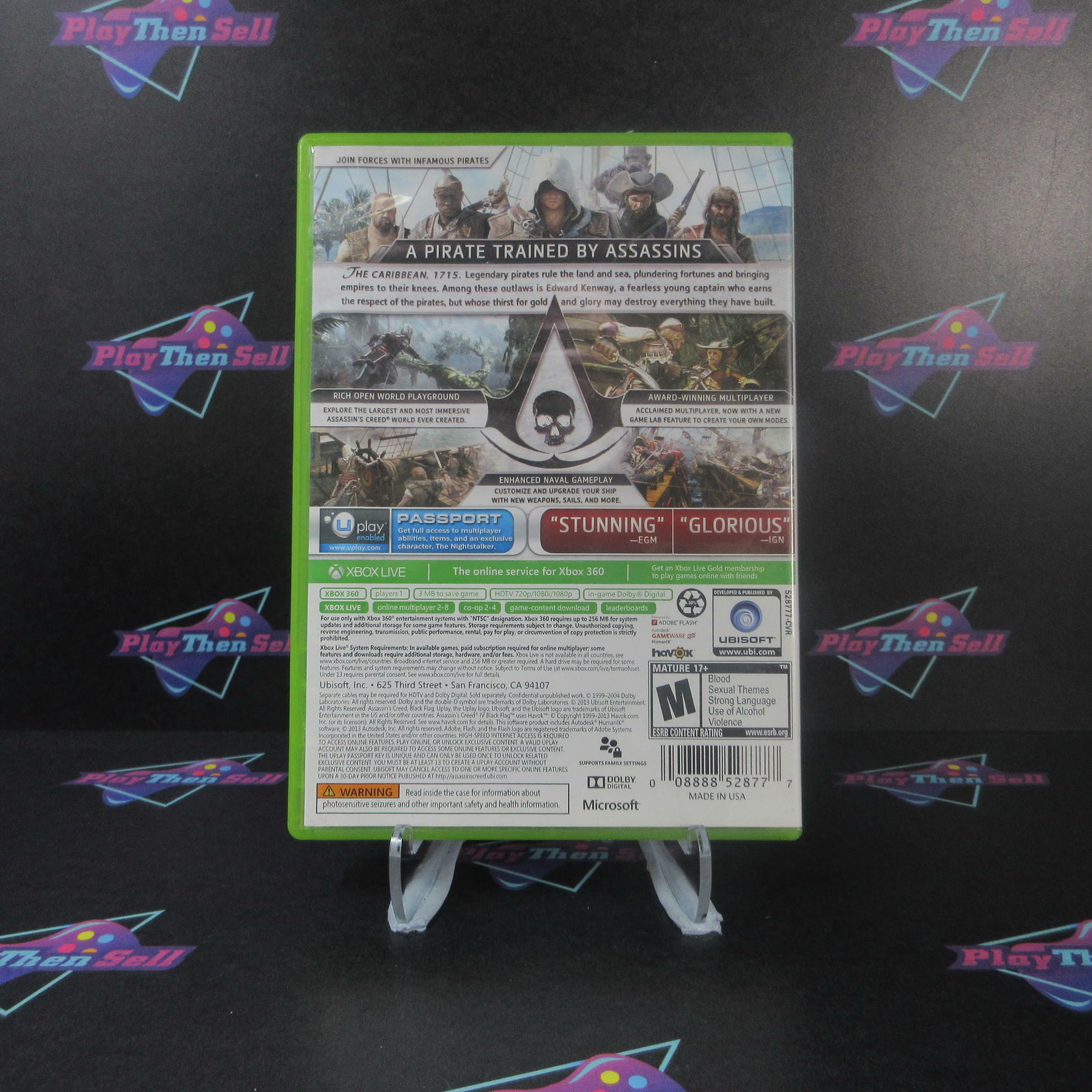 Assassin's Creed IV 4 Black Flag Xbox 360 AD Complete CIB - Very Good