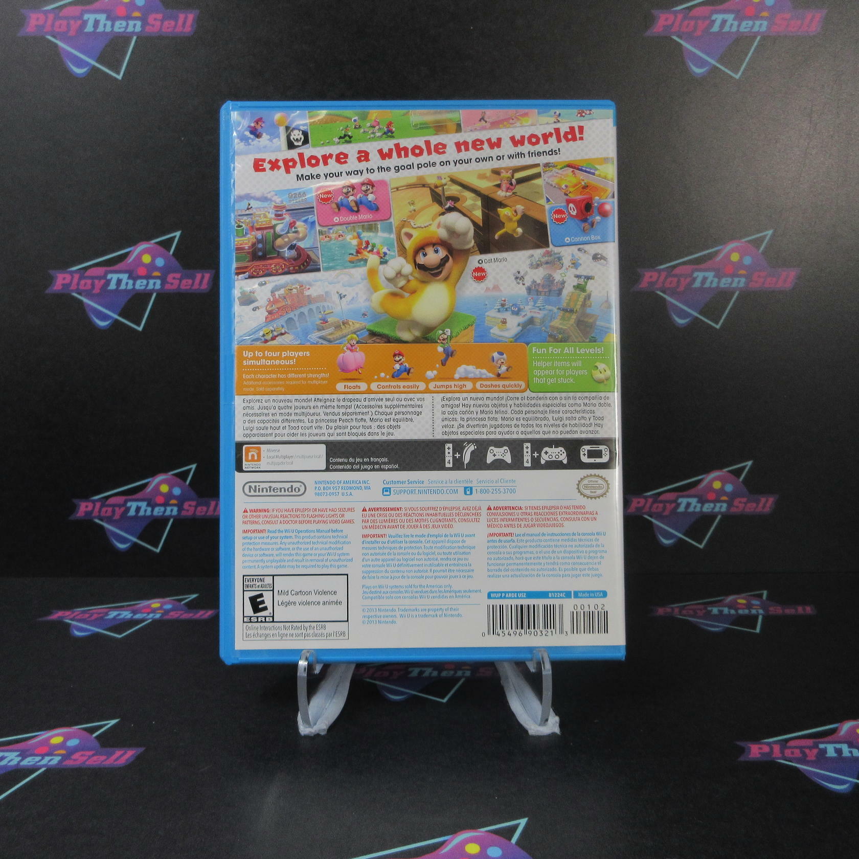 Super Mario 3D World Nintendo Wii U AD Complete CIB - Very Good