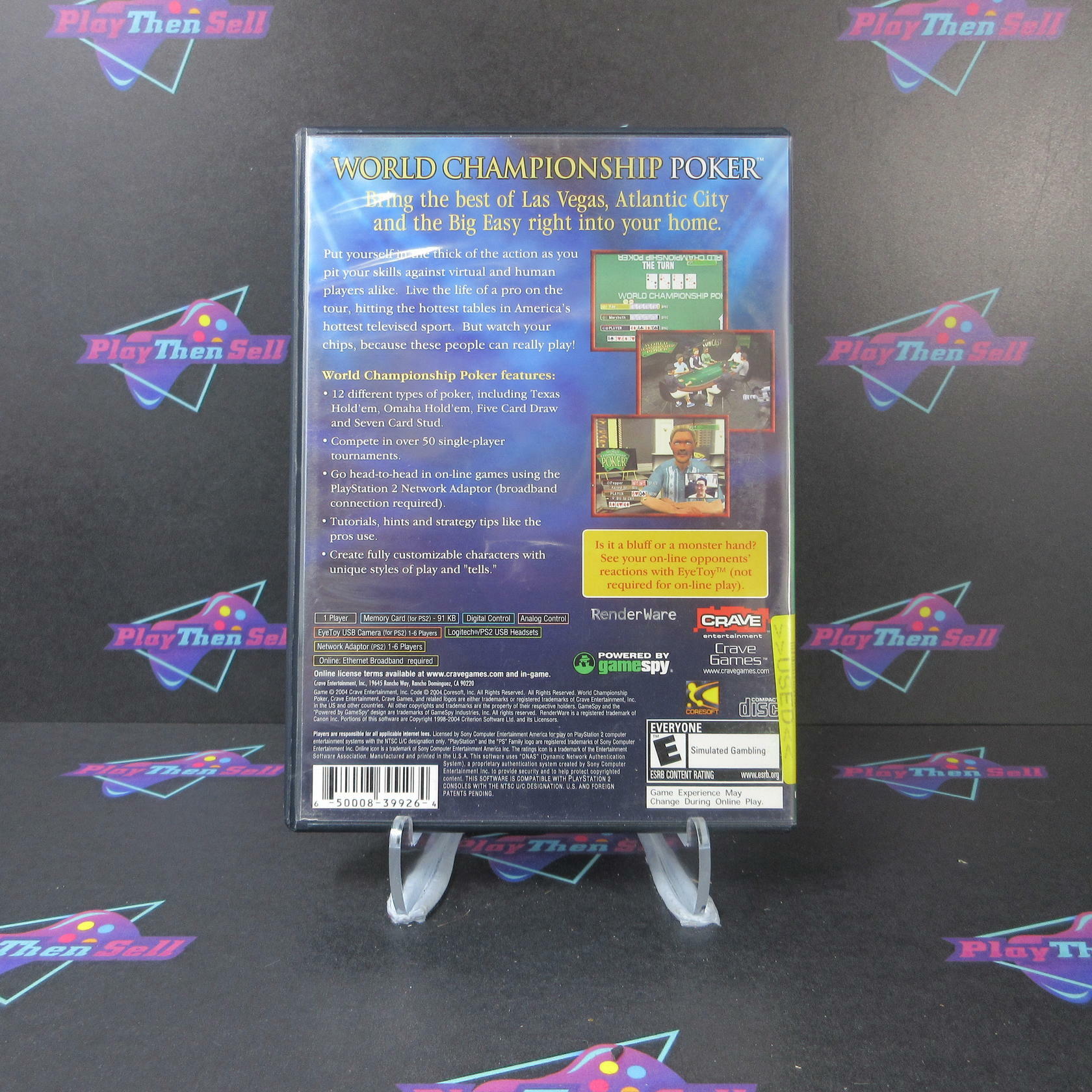 World Championship Poker PS2 PlayStation 2 AD Complete CIB - Very Good