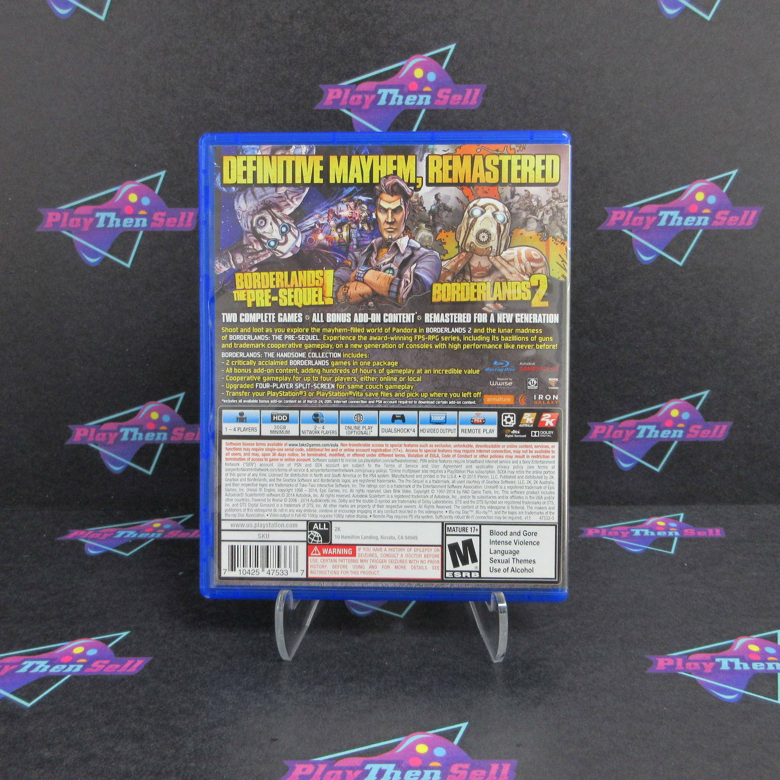 Borderlands The Handsome Collection PS4 PlayStation 4 DD - Very Good