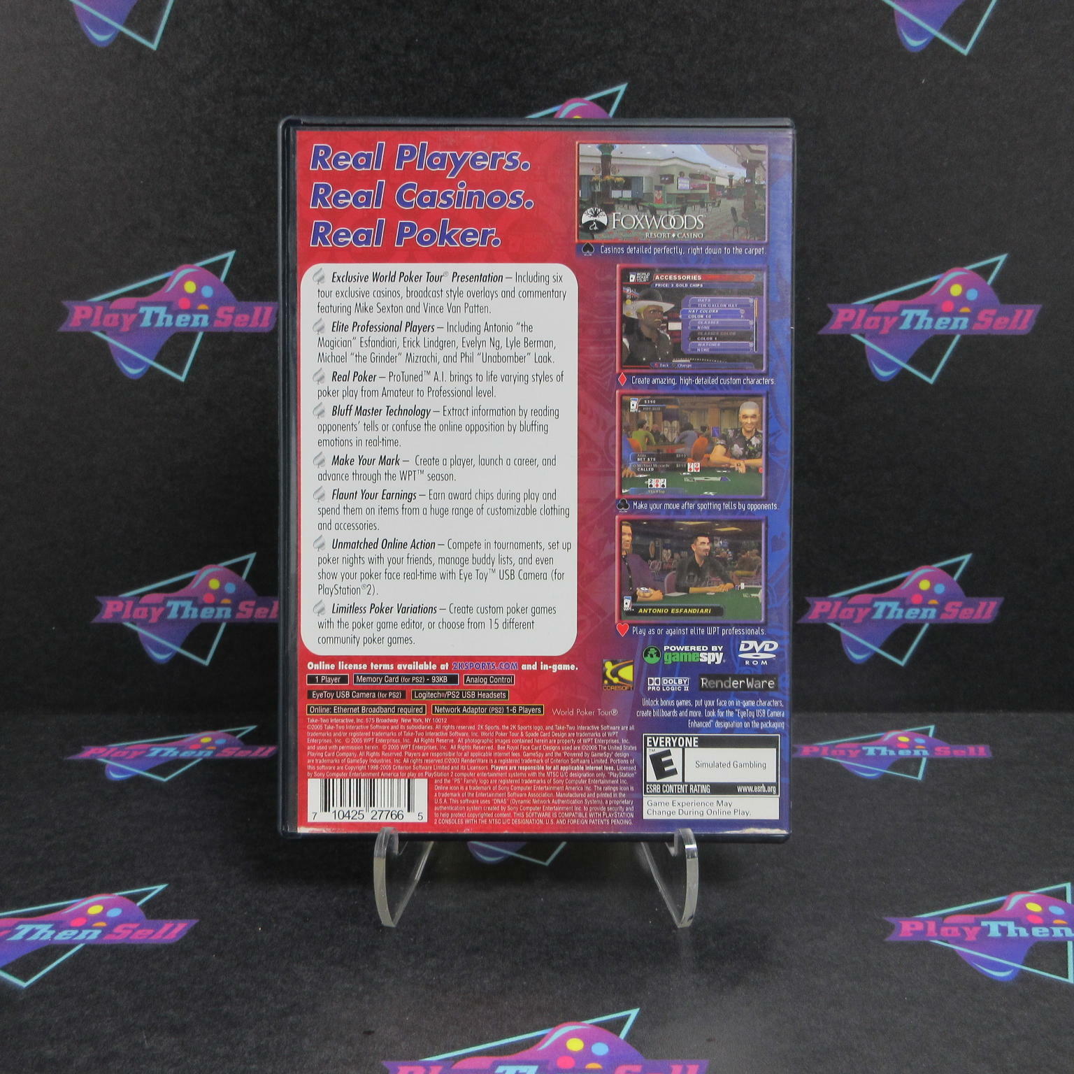 World Poker Tour + Reg Card PS2 PlayStation 2 AD - Very Good