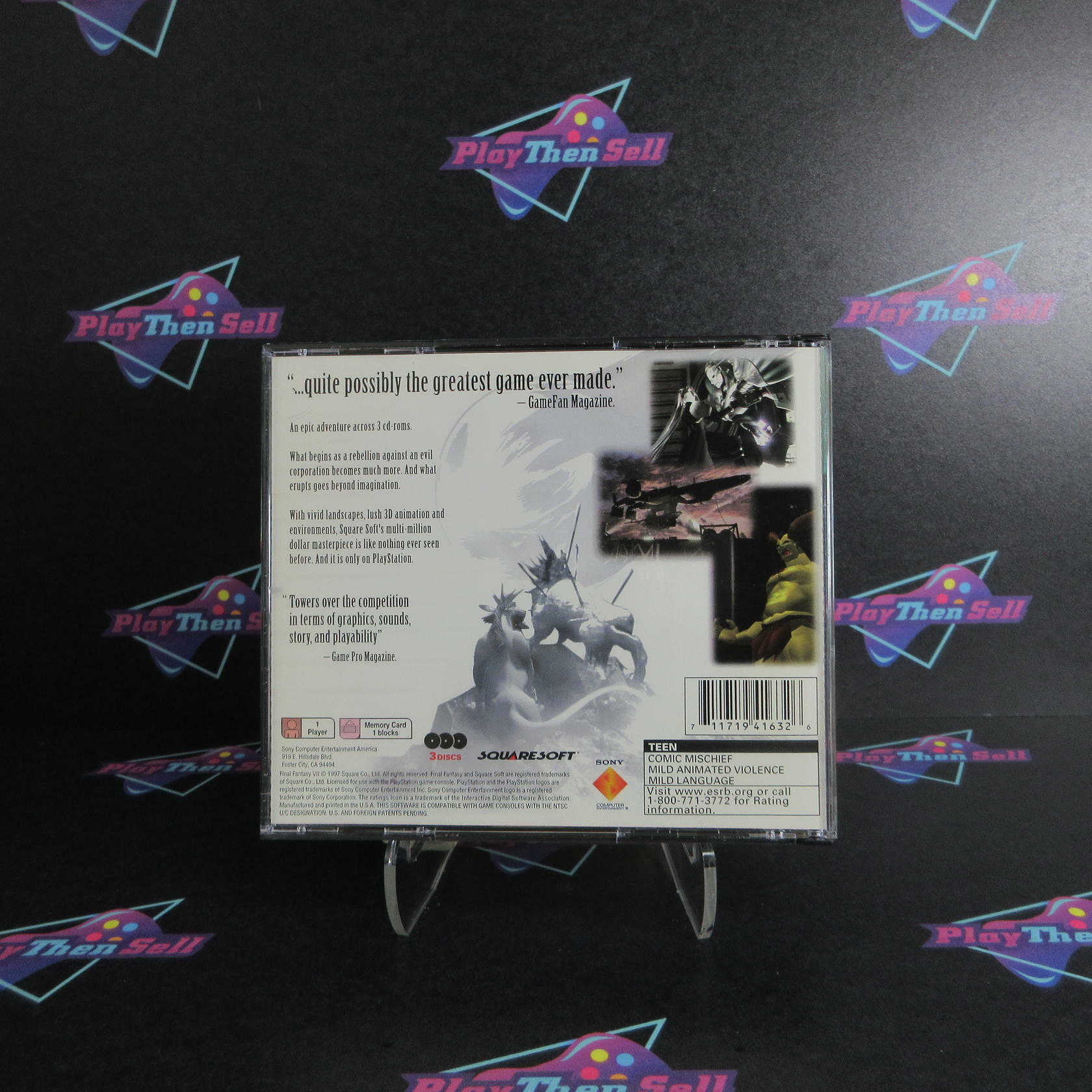 Final Fantasy VII GH Double Sephiroth Misprint PS1 MD CIB - Very Good