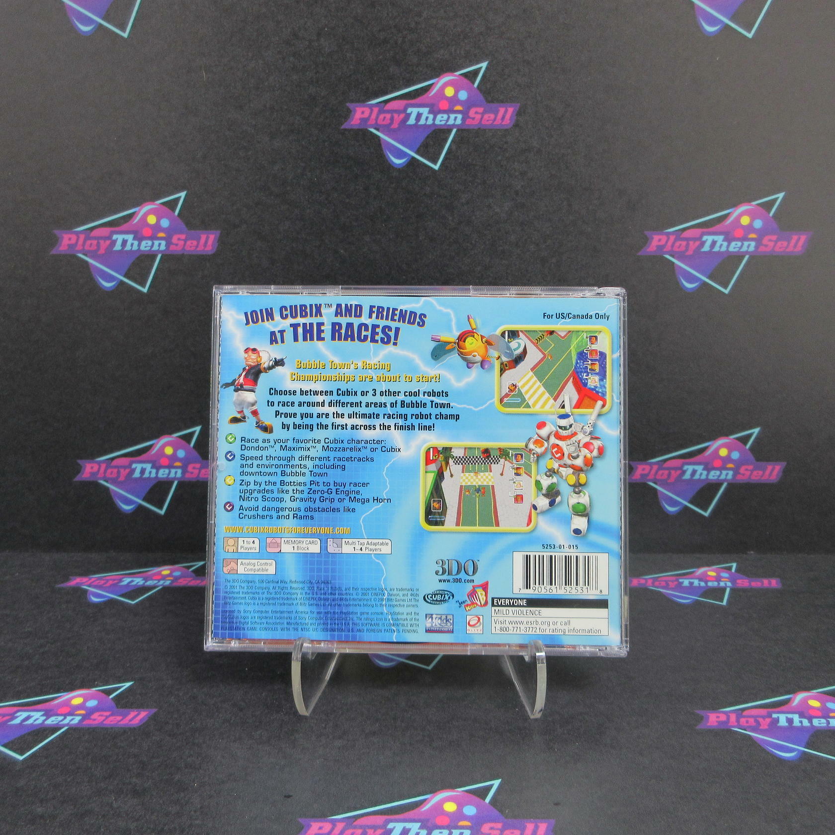 Cubix Robots for Everyone Race 'N Robots PS1 PlayStation 1 - Like New