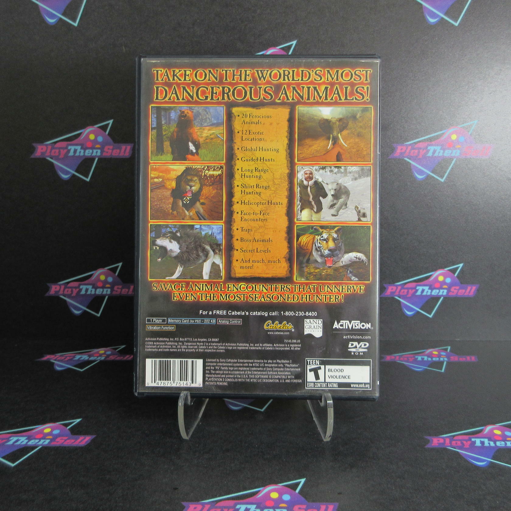 Cabela's Dangerous Hunts 2 + Reg Card PS2 PlayStation 2 AD - Very Good