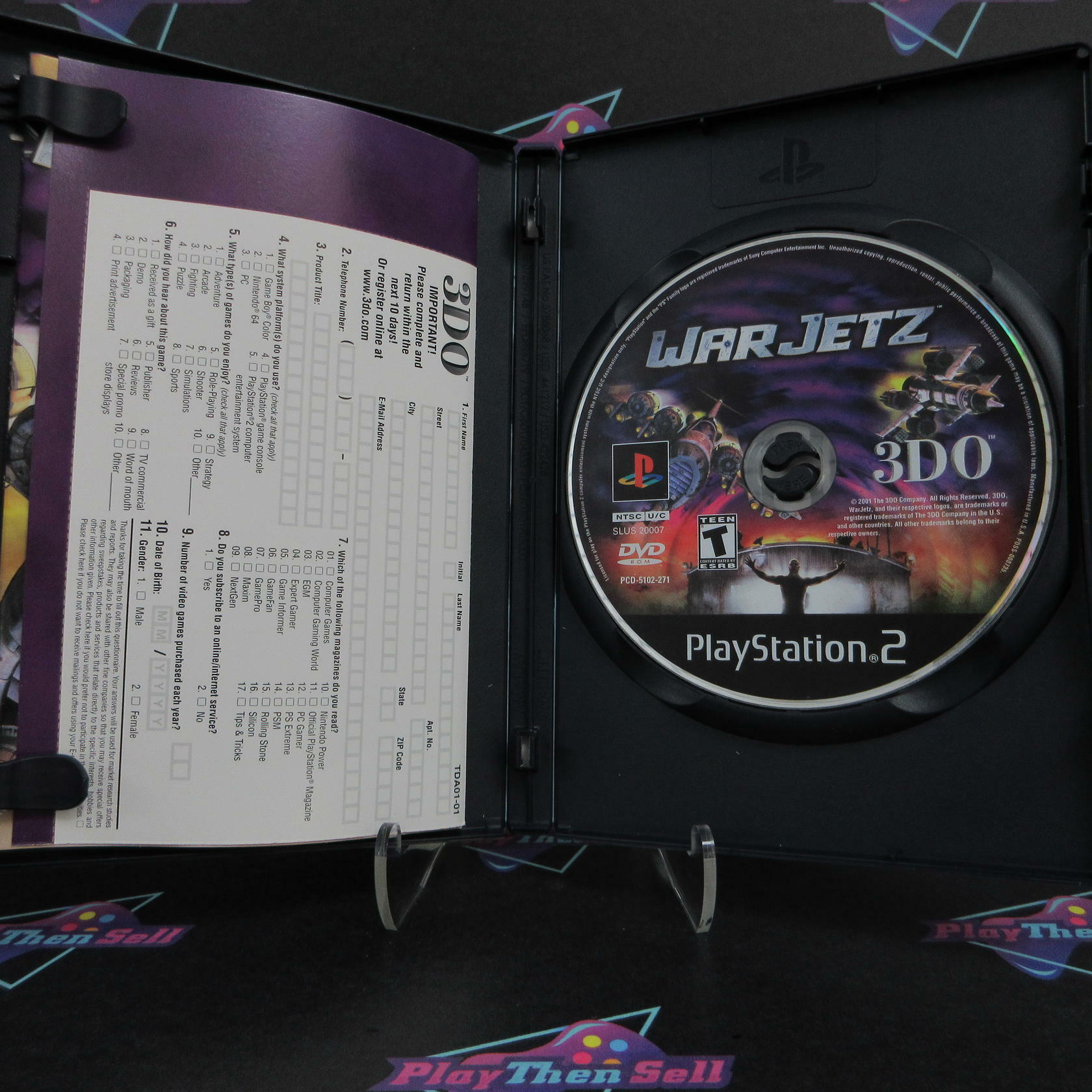 War Jetz PS2 PlayStation 2 + Reg Card - Like New