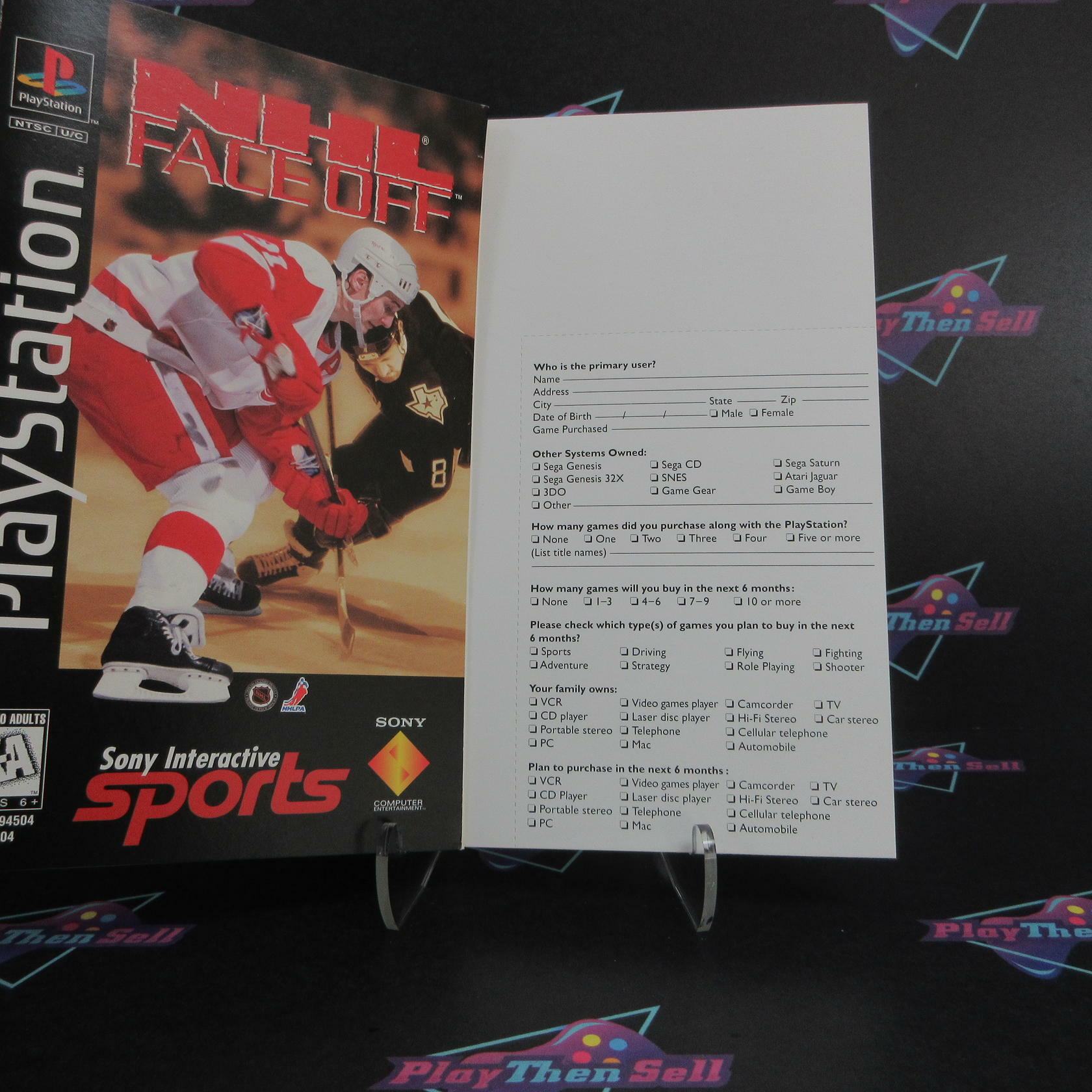 NHL Face Off LongBox + Reg PS1 PlayStation 1 AD - Very Good