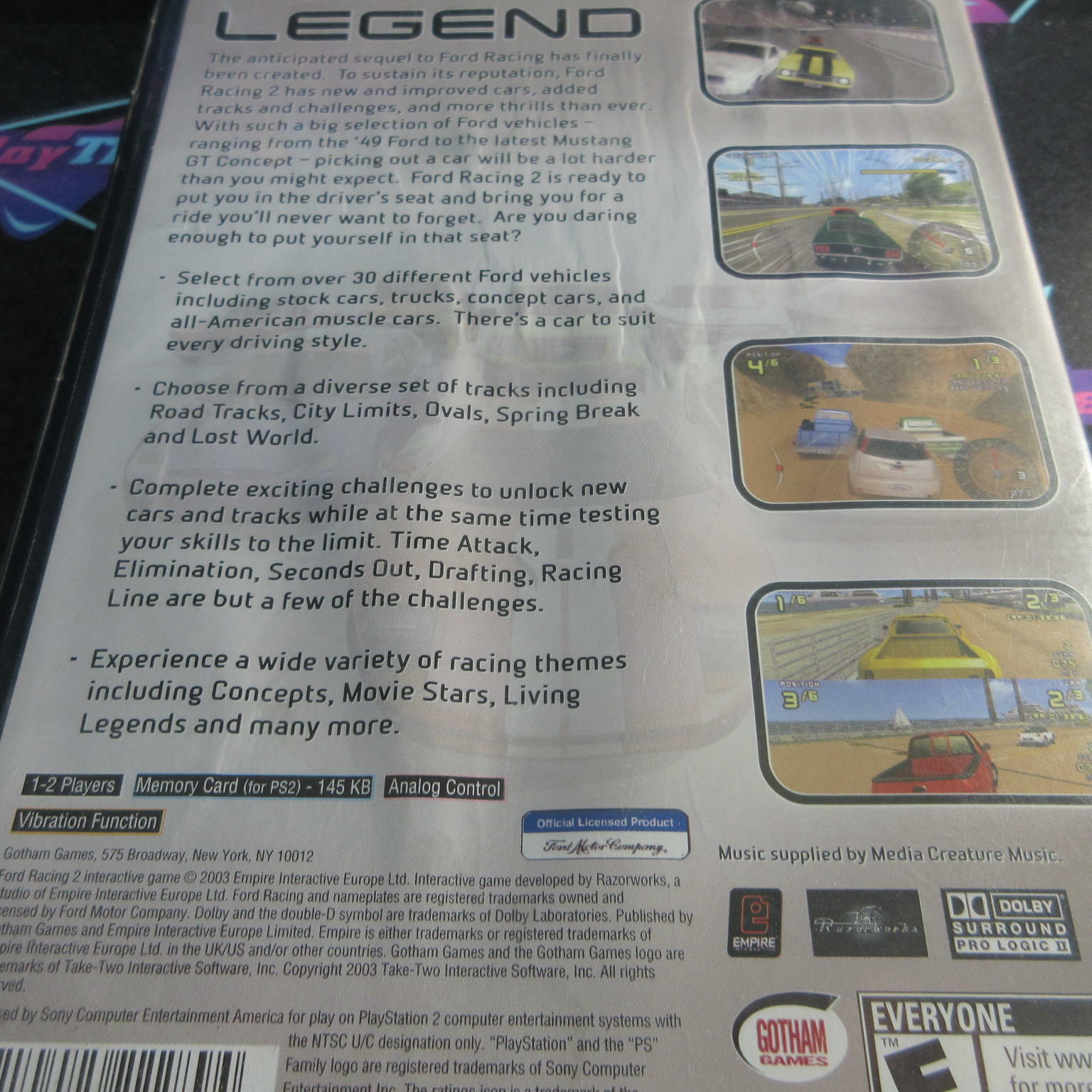 Ford Racing 2 PS2 PlayStation 2 AD/NM - Very Good