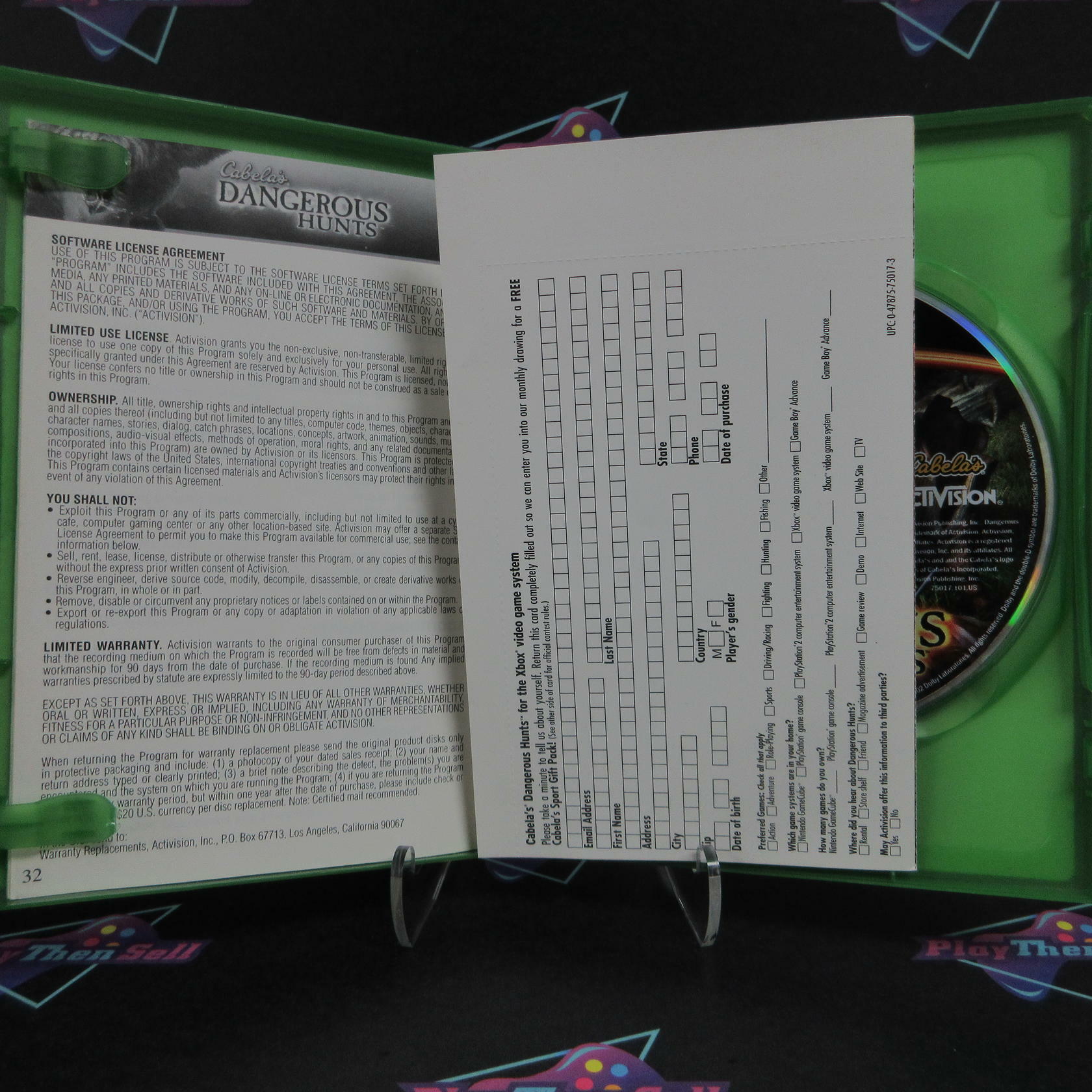 Cabela's Dangerous Hunts + Reg Card Xbox WD - Very Good