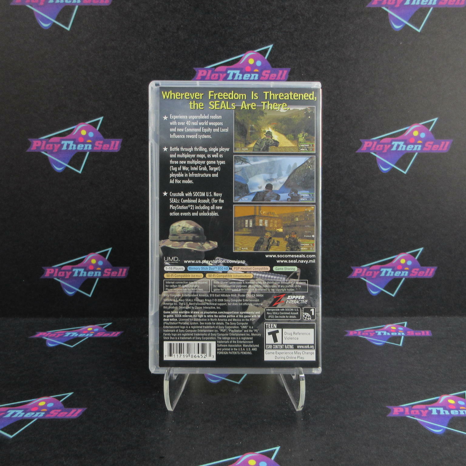 SOCOM US Navy Seals Fireteam Bravo 2 Sony PSP Greatest Hits - Like New