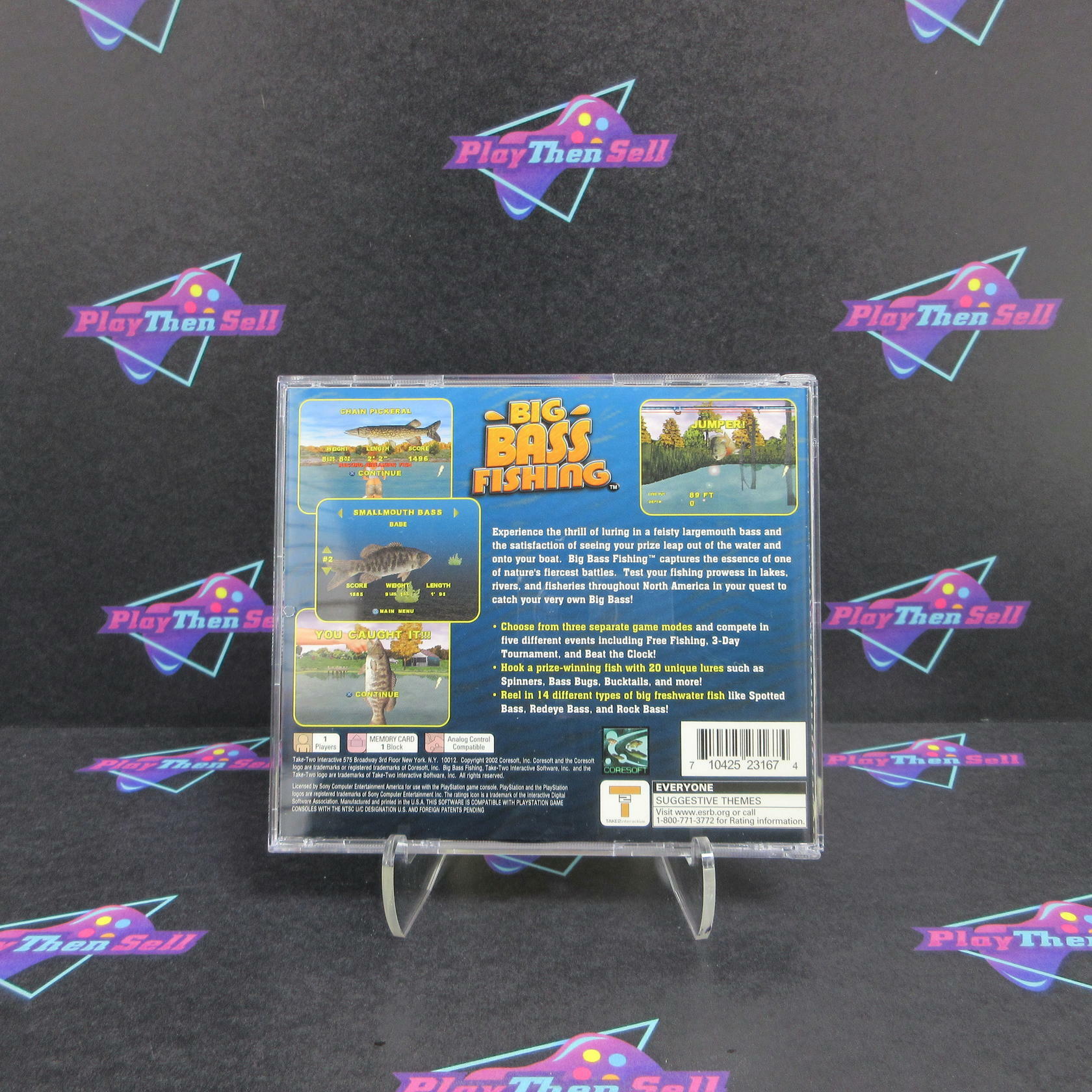 Big Bass Fishing PS1 PlayStation 1 + Reg Card - Like New