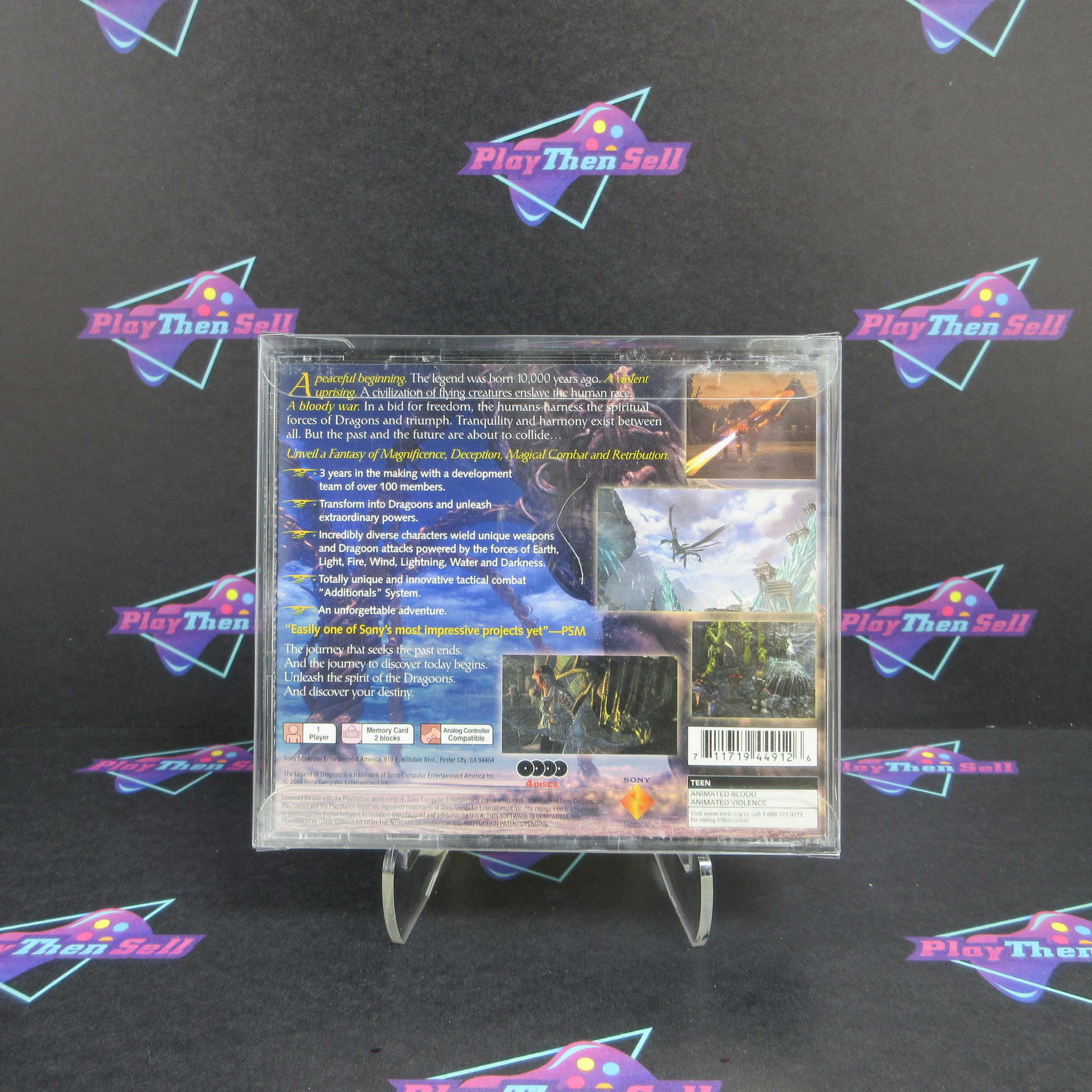 The Legend of Dragoon PS1 PlayStation 1 Black Label - Like New