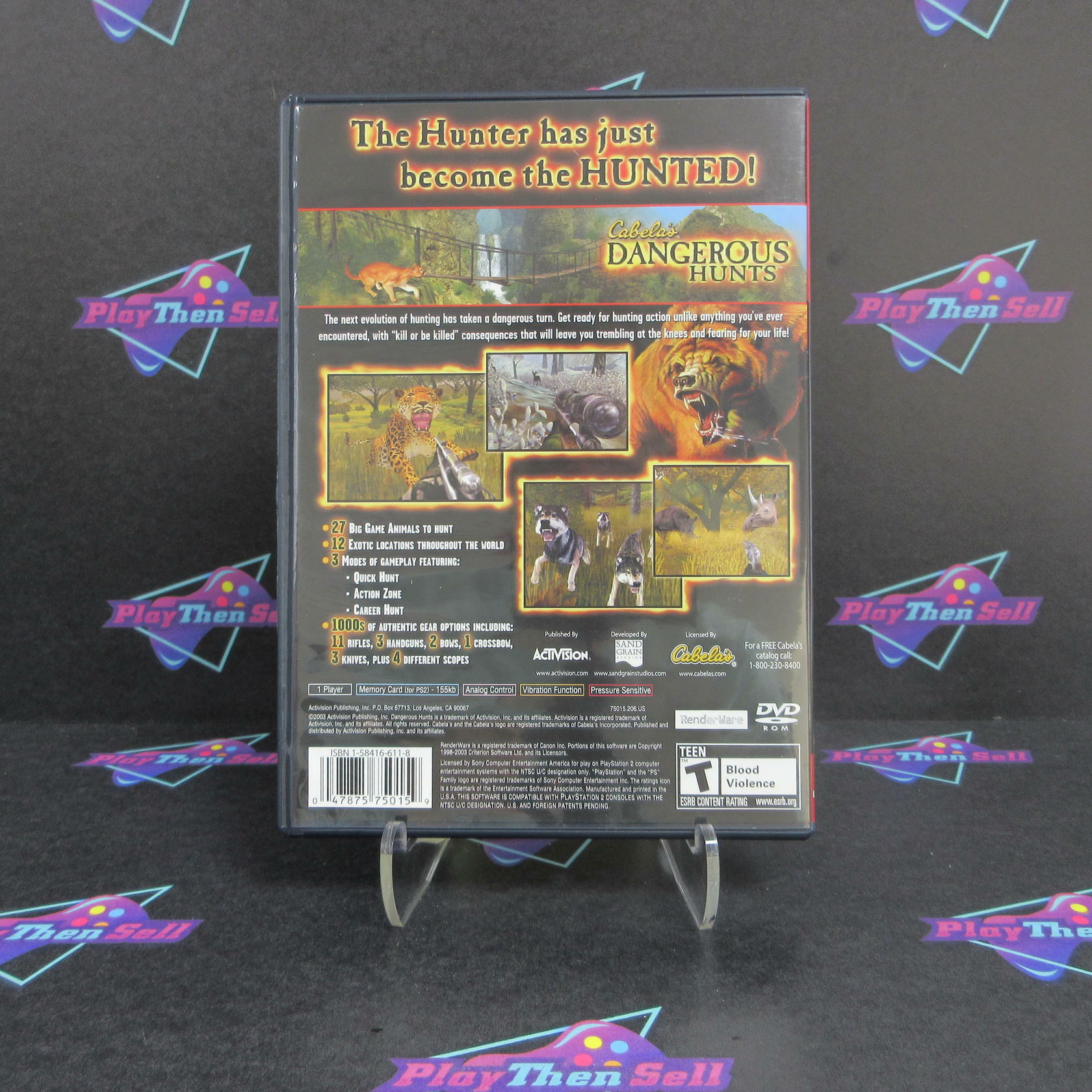 Cabela's Dangerous Hunts PS2 PlayStation 2 GH + Reg Card - Like New