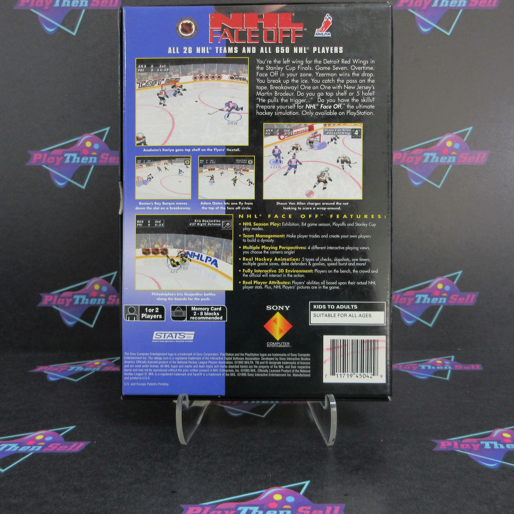 NHL Face Off LongBox + Reg PS1 PlayStation 1 AD - Very Good