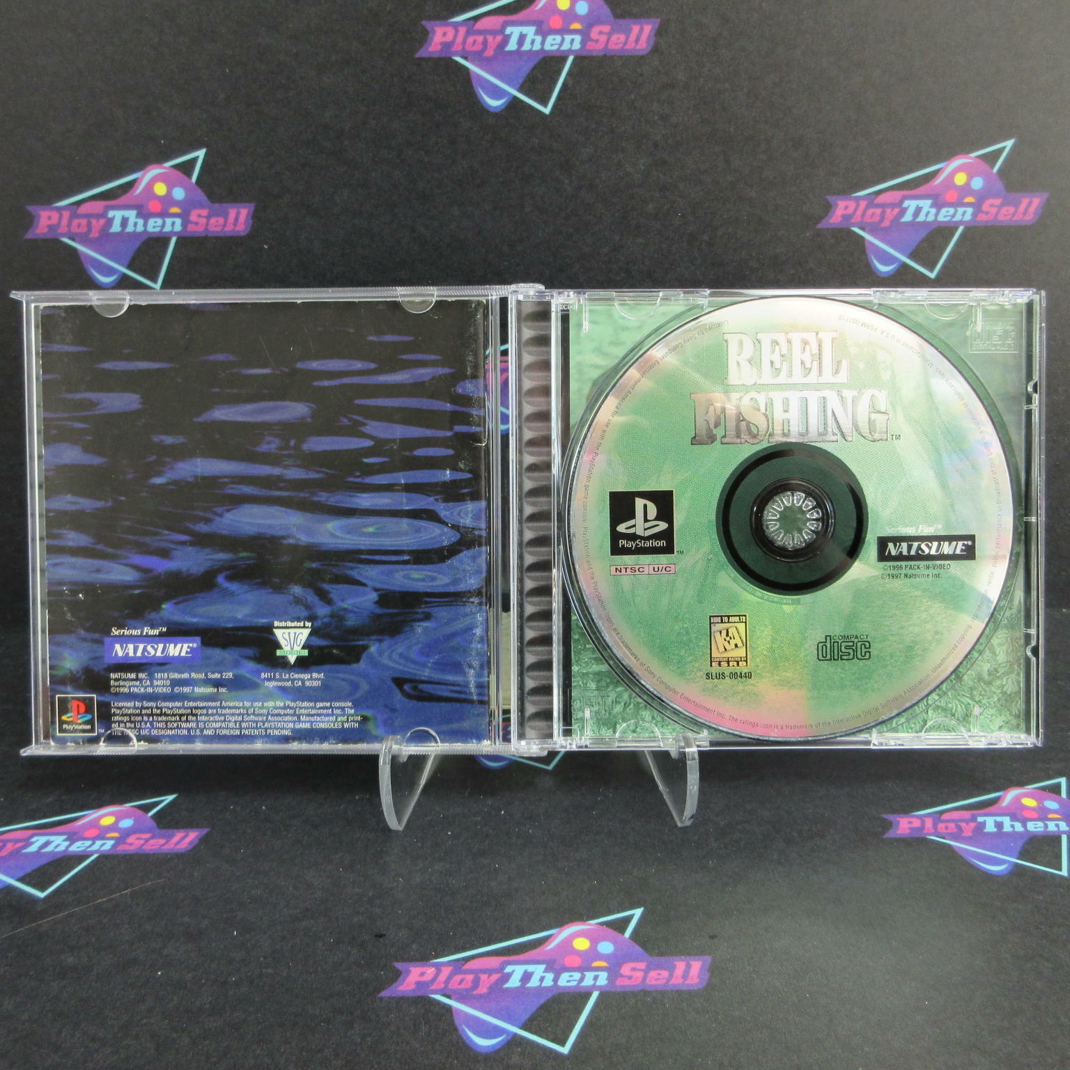 Reel Fishing PS1 PlayStation 1 + Reg Card - Like New