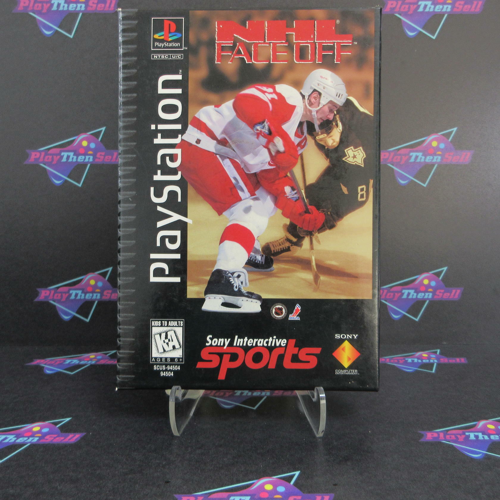 NHL Face Off LongBox + Reg PS1 PlayStation 1 AD - Very Good