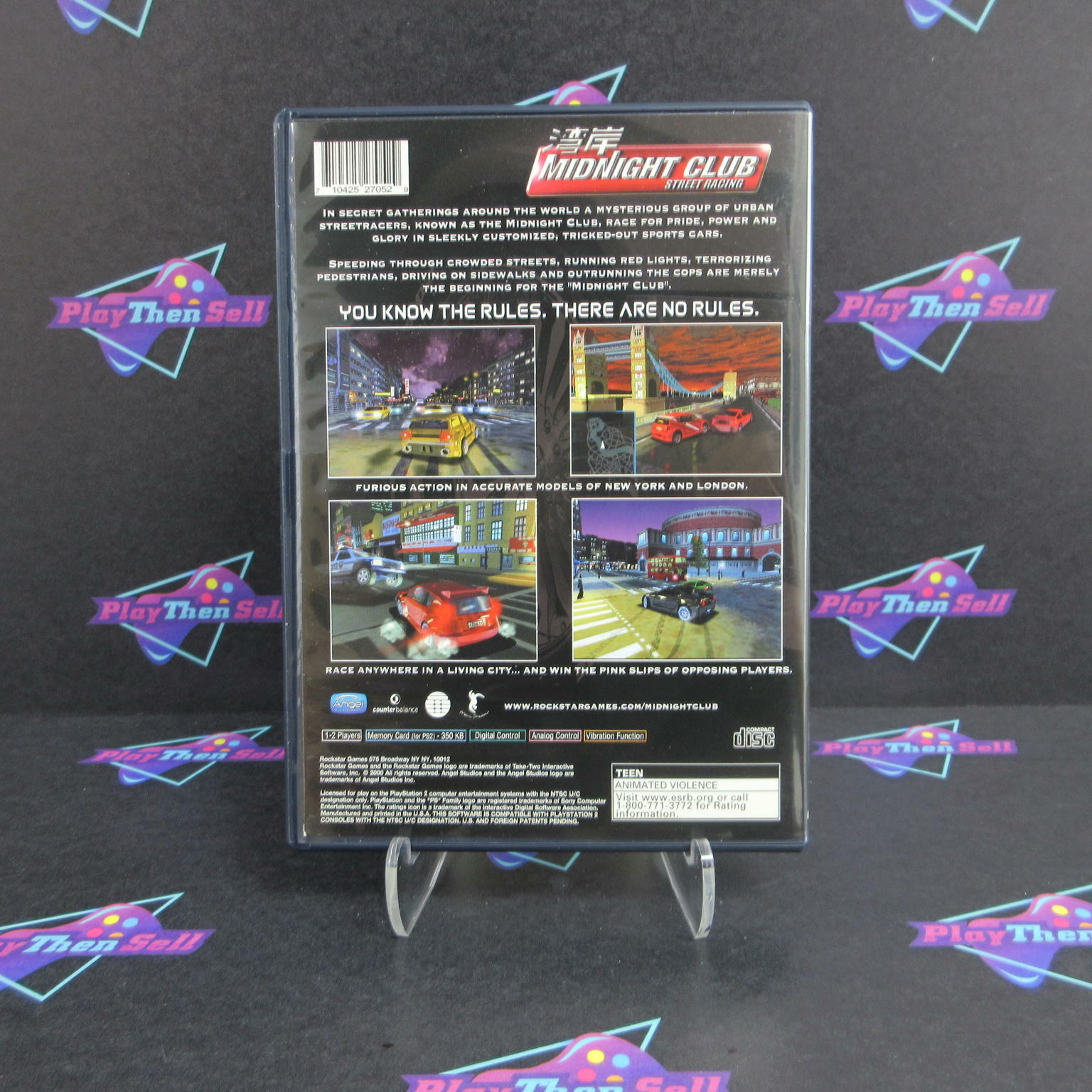 Midnight Club Street Racing PS2 PlayStation 2 Black Label - Like New