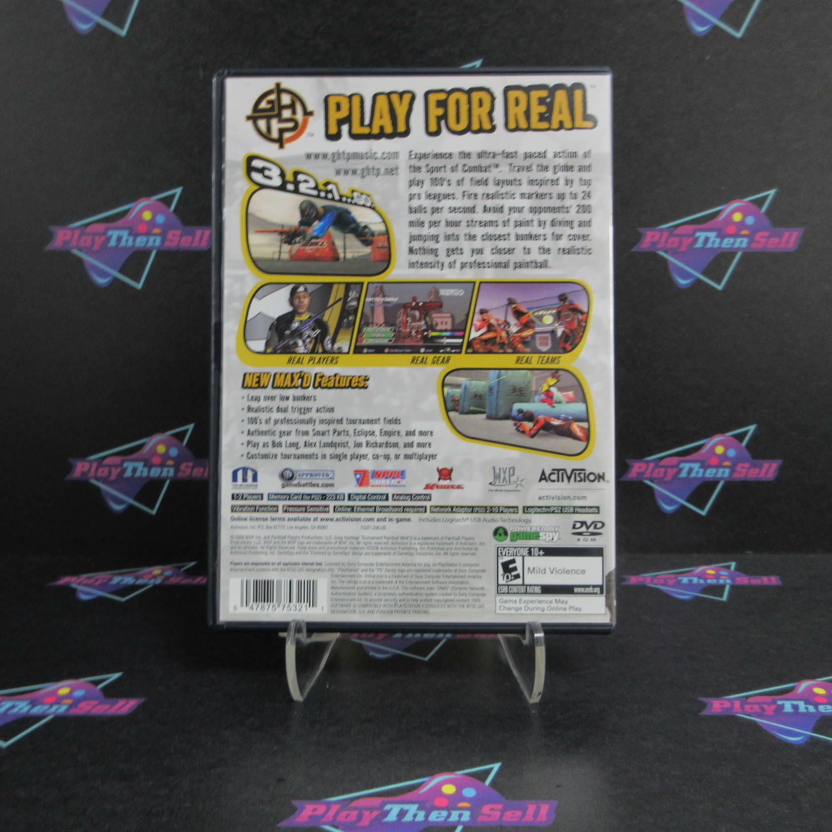 Greg Hastings' Tournament Paintball Max'D PS2 PlayStation 2 + Reg - Like New