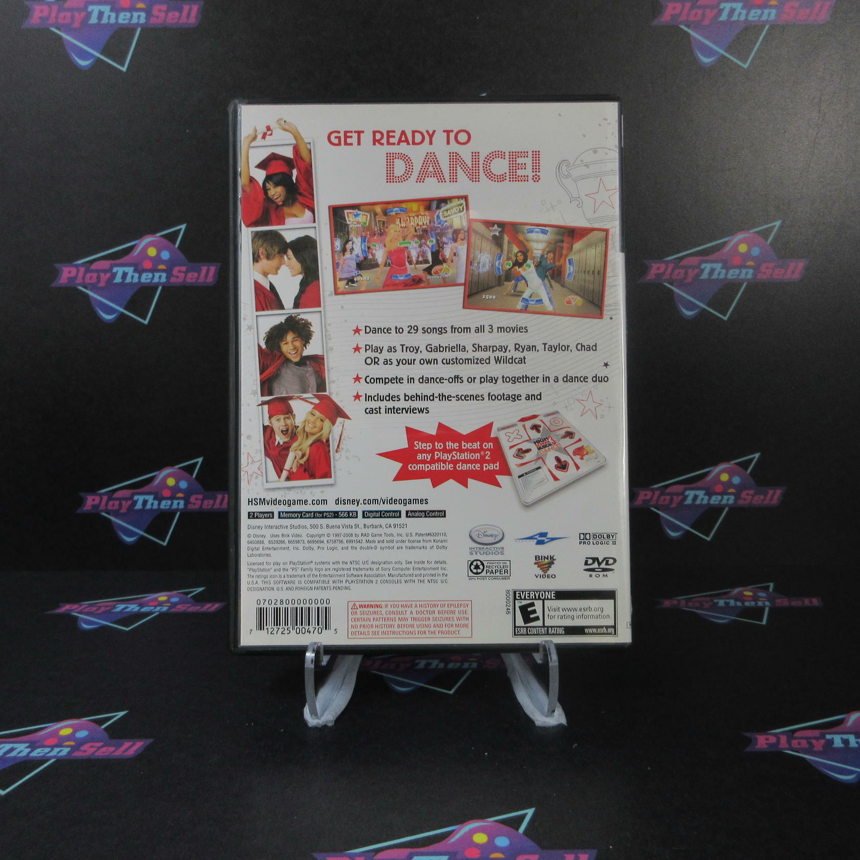 Disney High School Musical 3 Senior Year Dance! PS2 PlayStation 2 + Reg Card - Like New