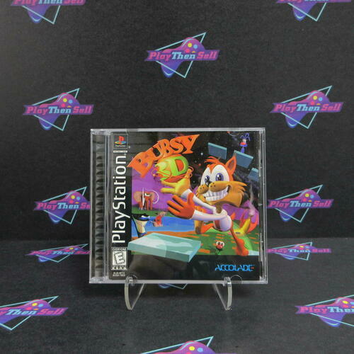 Bubsy 3D PS1 PlayStation 1 + Reg Card - Like New