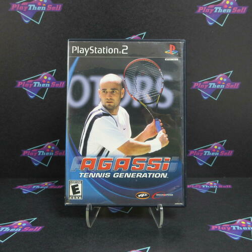 Agassi Tennis + Reg Card PS2 PlayStation 2 AD Complete CIB - Very Good