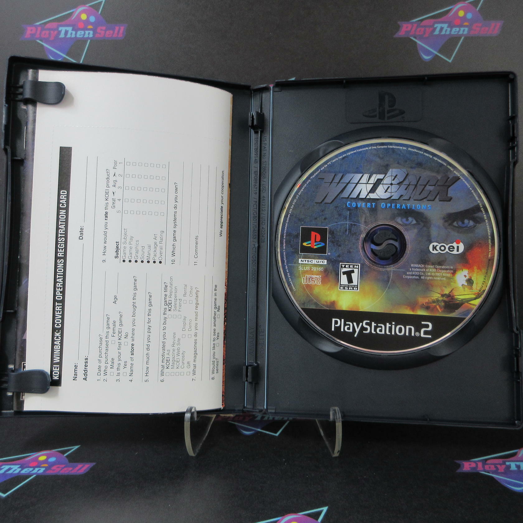 WinBack Covert Operations PS2 PlayStation 2 + Reg Card - Like New