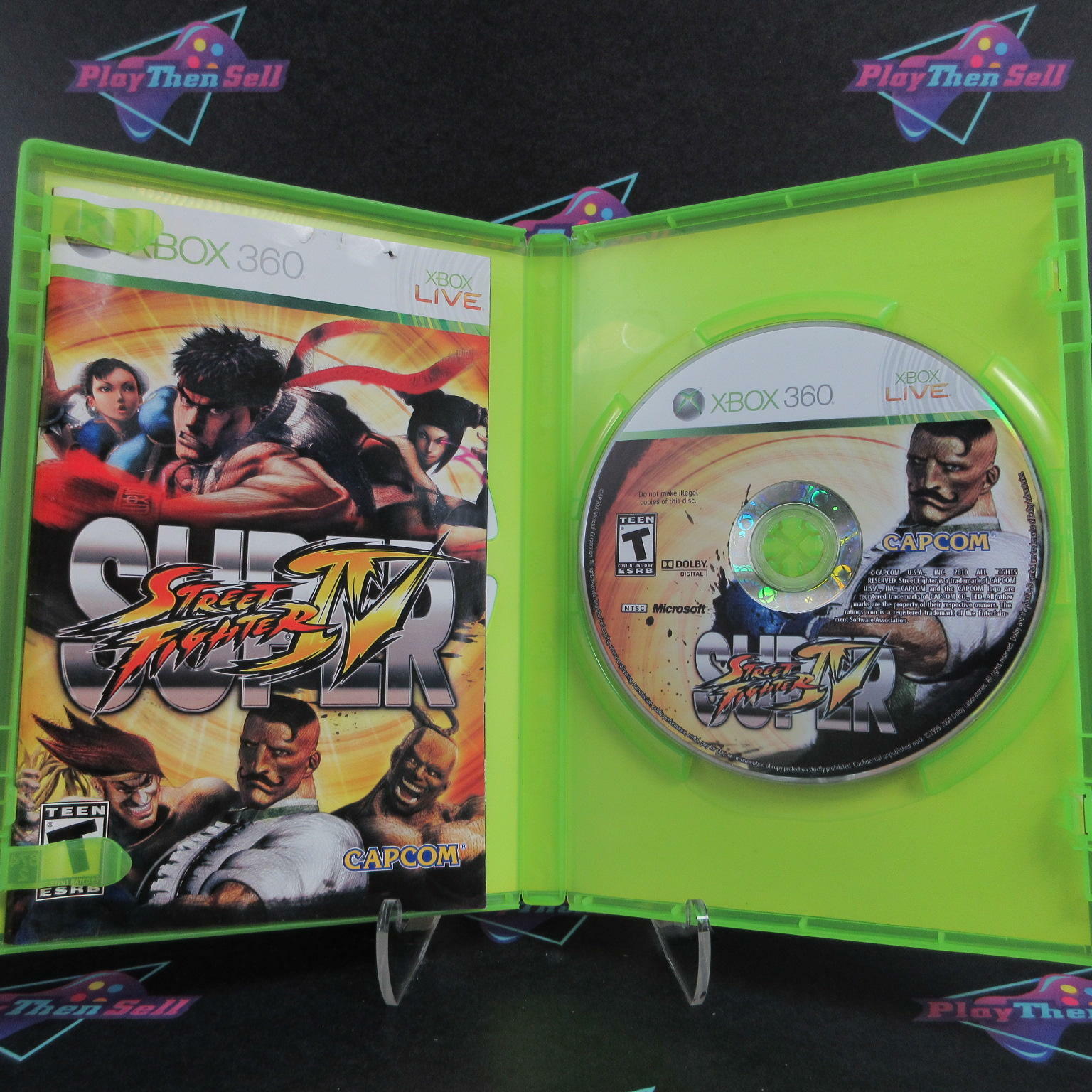 Super Street Fighter IV Xbox 360 MD Complete CIB - Very Good