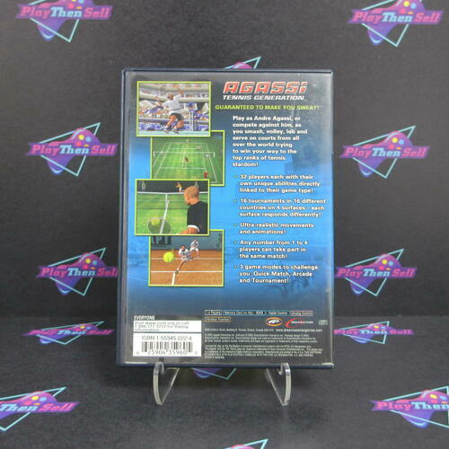 Agassi Tennis + Reg Card PS2 PlayStation 2 AD Complete CIB - Very Good