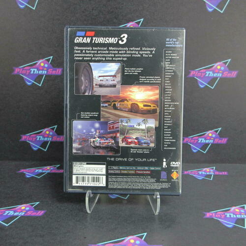 Gran Turismo 3 A-spec PS2 PlayStation 2 + Reg Card - Like New