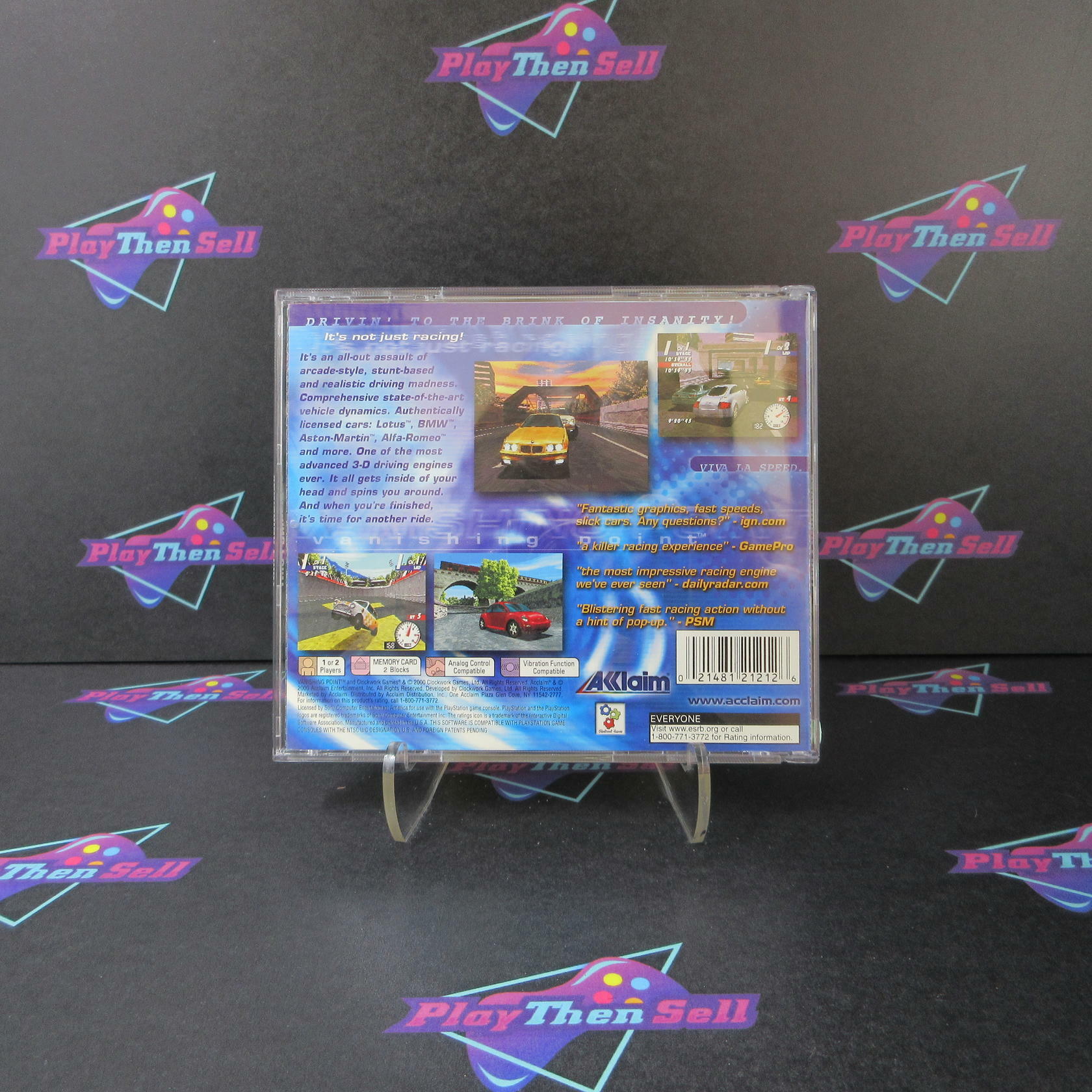 Vanishing Point PS1 PlayStation 1 - Very Good