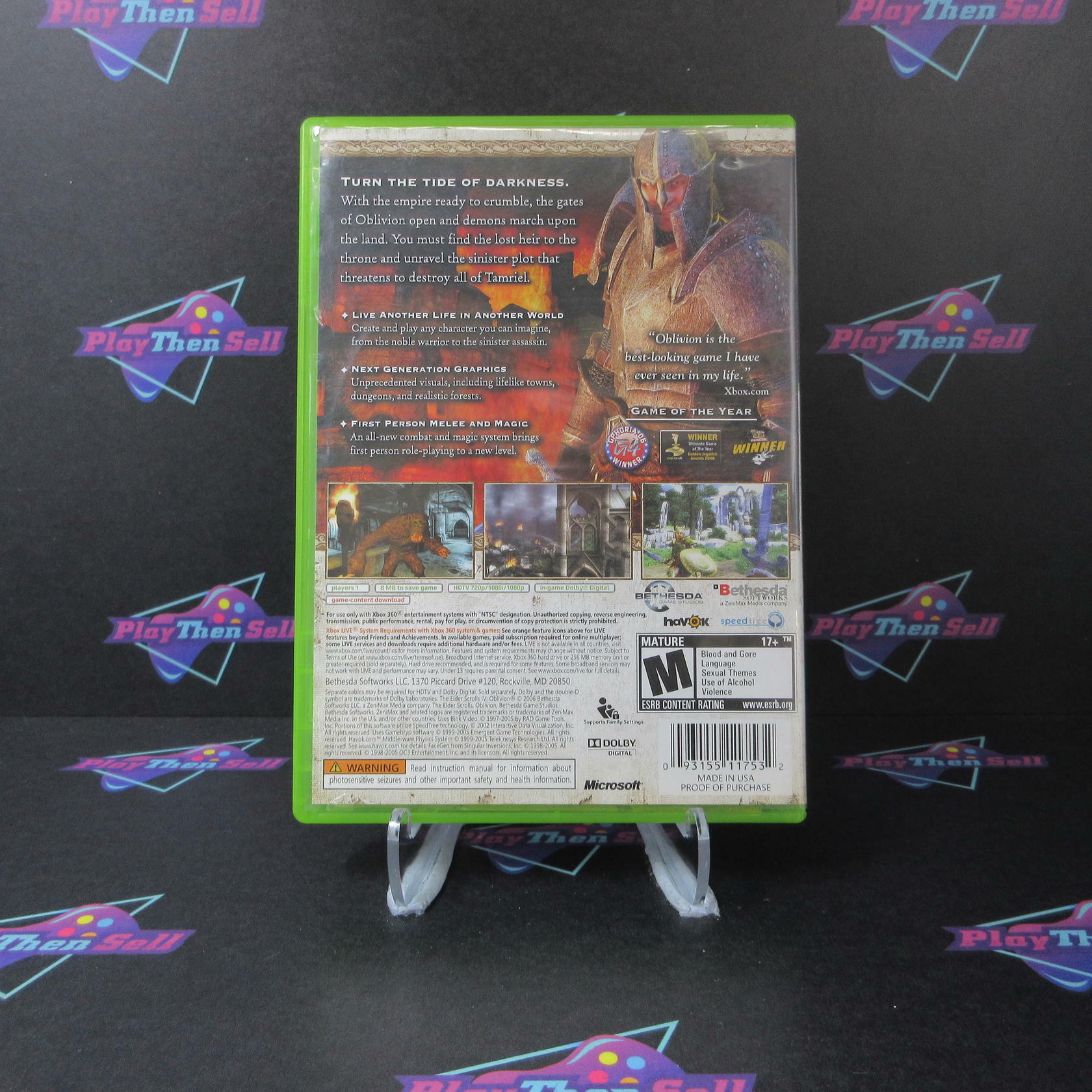 The Elder Scrolls IV Oblivion PH Xbox 360 MD Complete - Very Good
