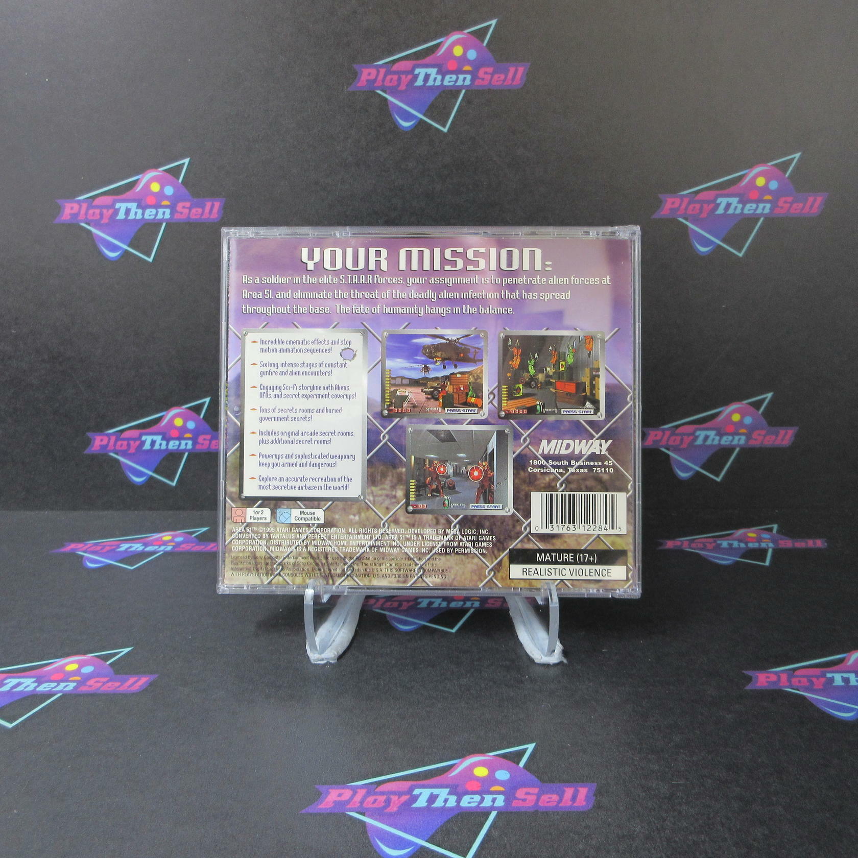 Area 51 PS1 PlayStation 1 MD Complete CIB - Very Good