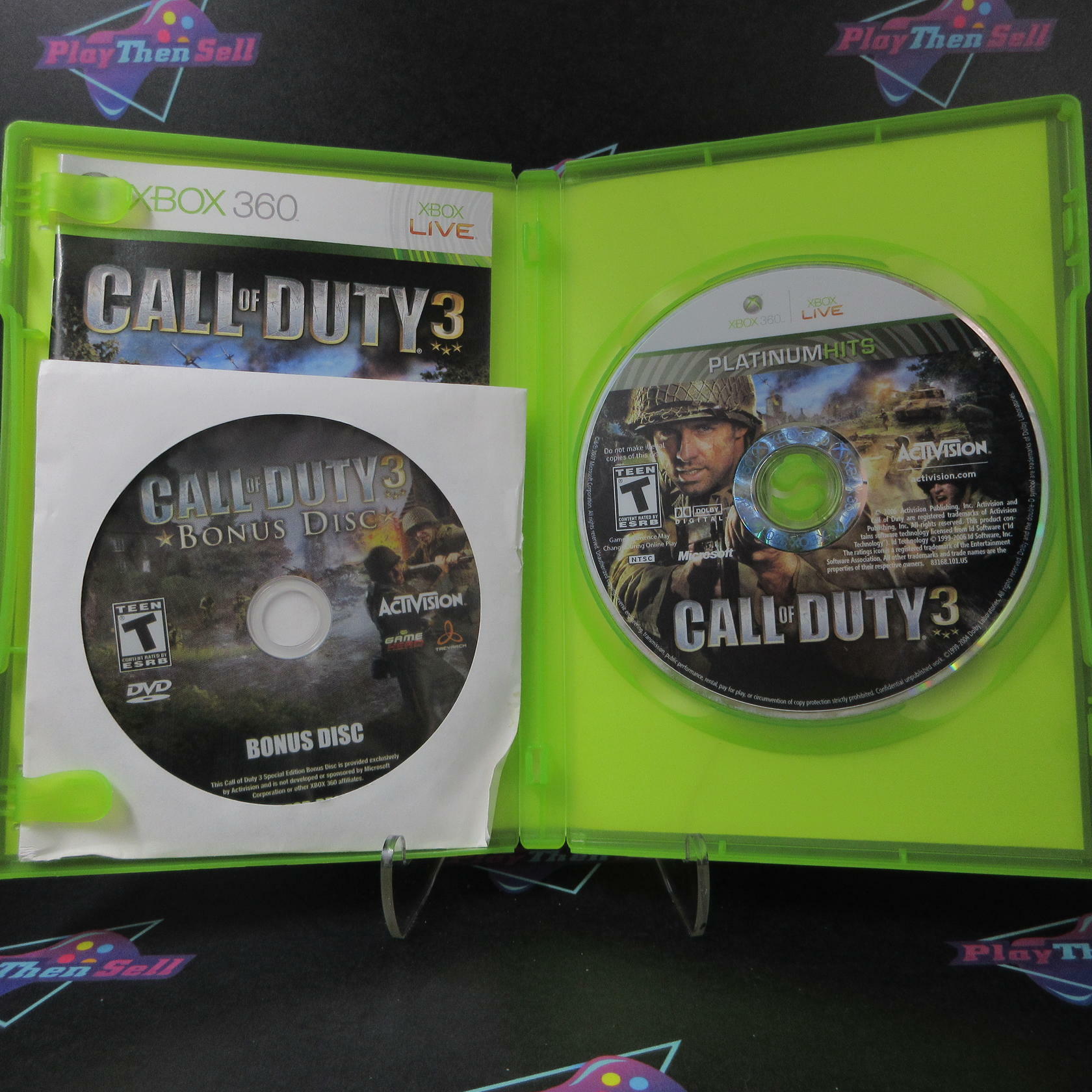 Call of Duty 3 Platinum Hits Xbox 360 + Bonus DVD - Like New