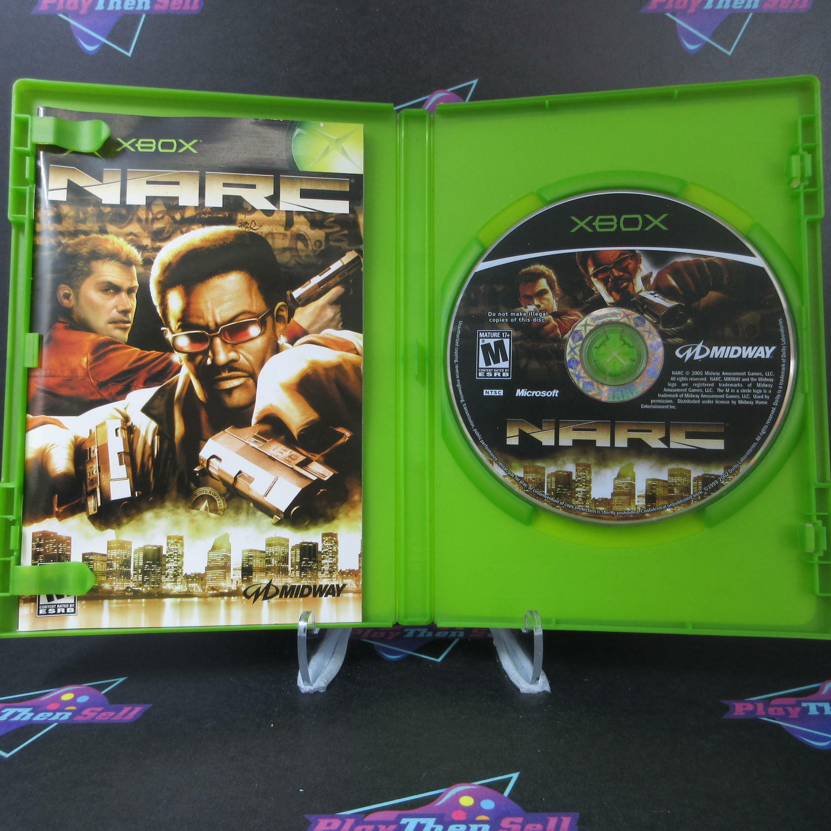 Narc + Reg Card Xbox AD Complete CIB - Very Good