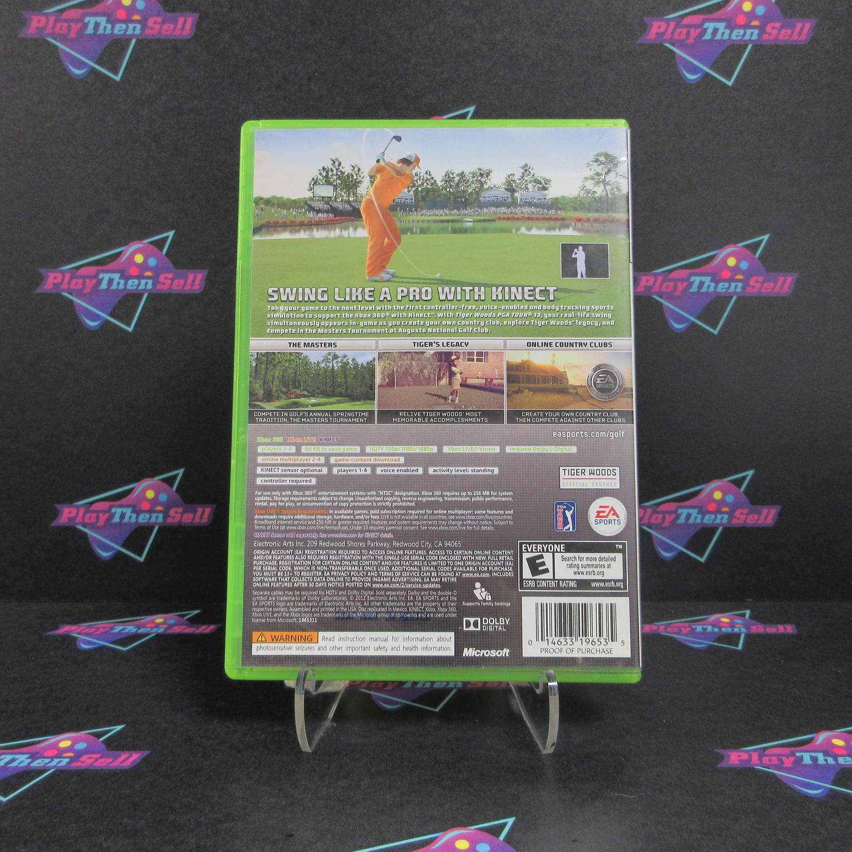 Tiger Woods PGA Tour 13 Xbox 360 AD Complete CIB - Very Good