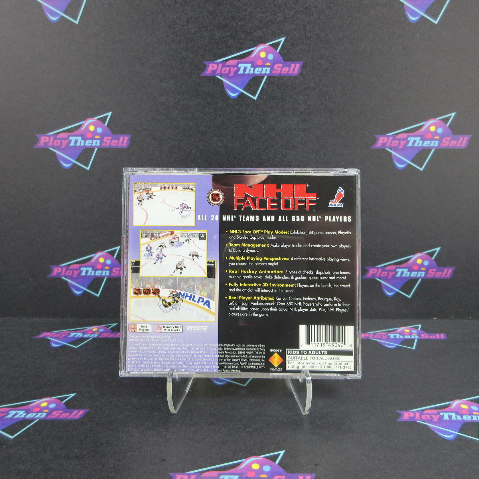 NHL Face Off PS1 PlayStation 1 + Reg Card - Like New