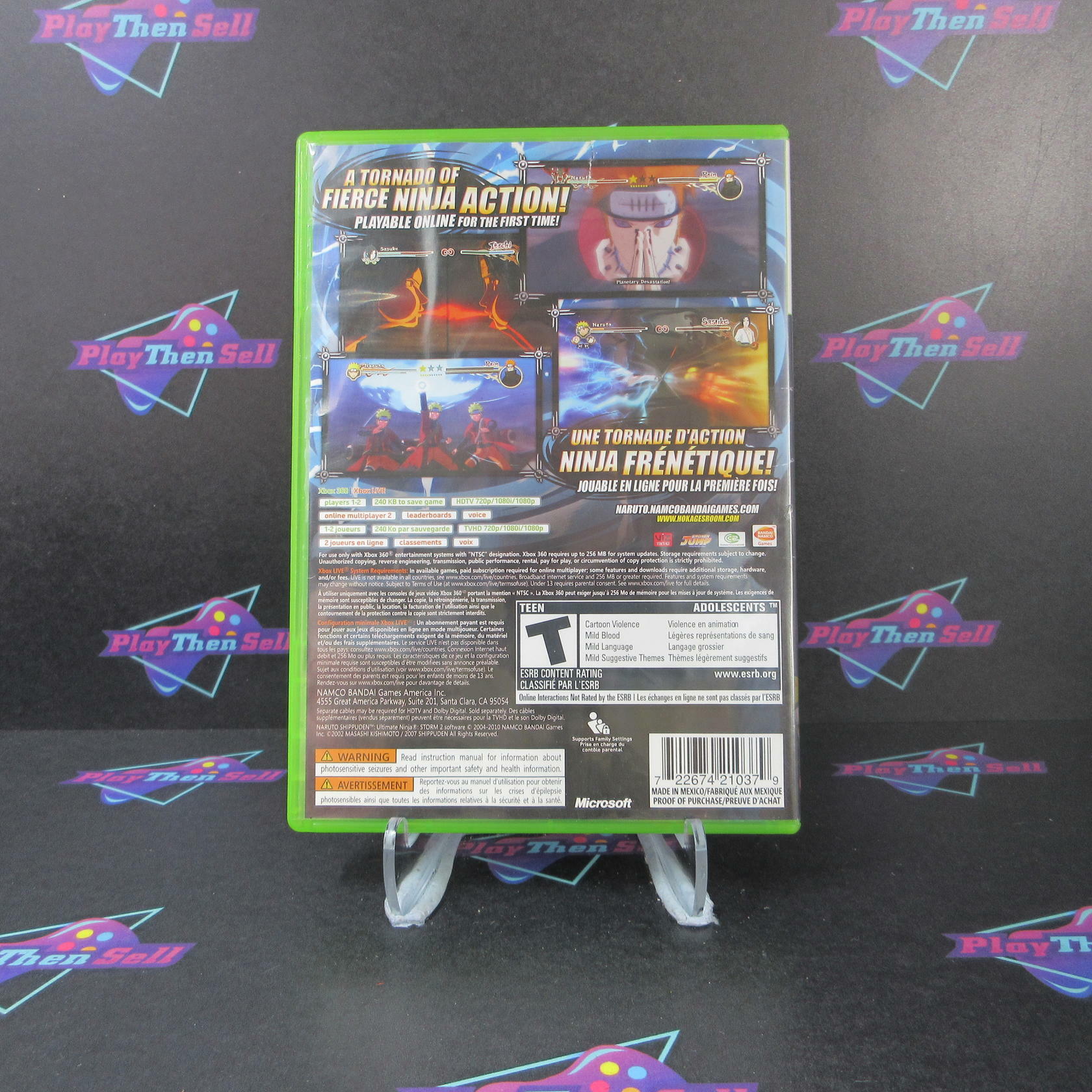 Naruto Ultimate Ninja Storm 2 - Xbox 360 AD/NM - Very Good