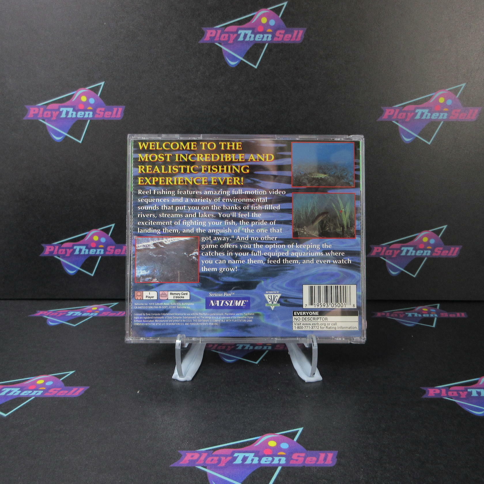 Reel Fishing GH PS1 PlayStation 1 MD Complete CIB - Very Good
