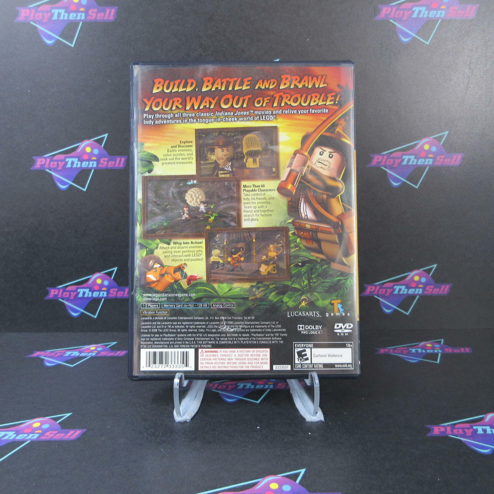Lego Indiana Jones The Original Adventures PS2 AD/MD Complete CIB - Very Good