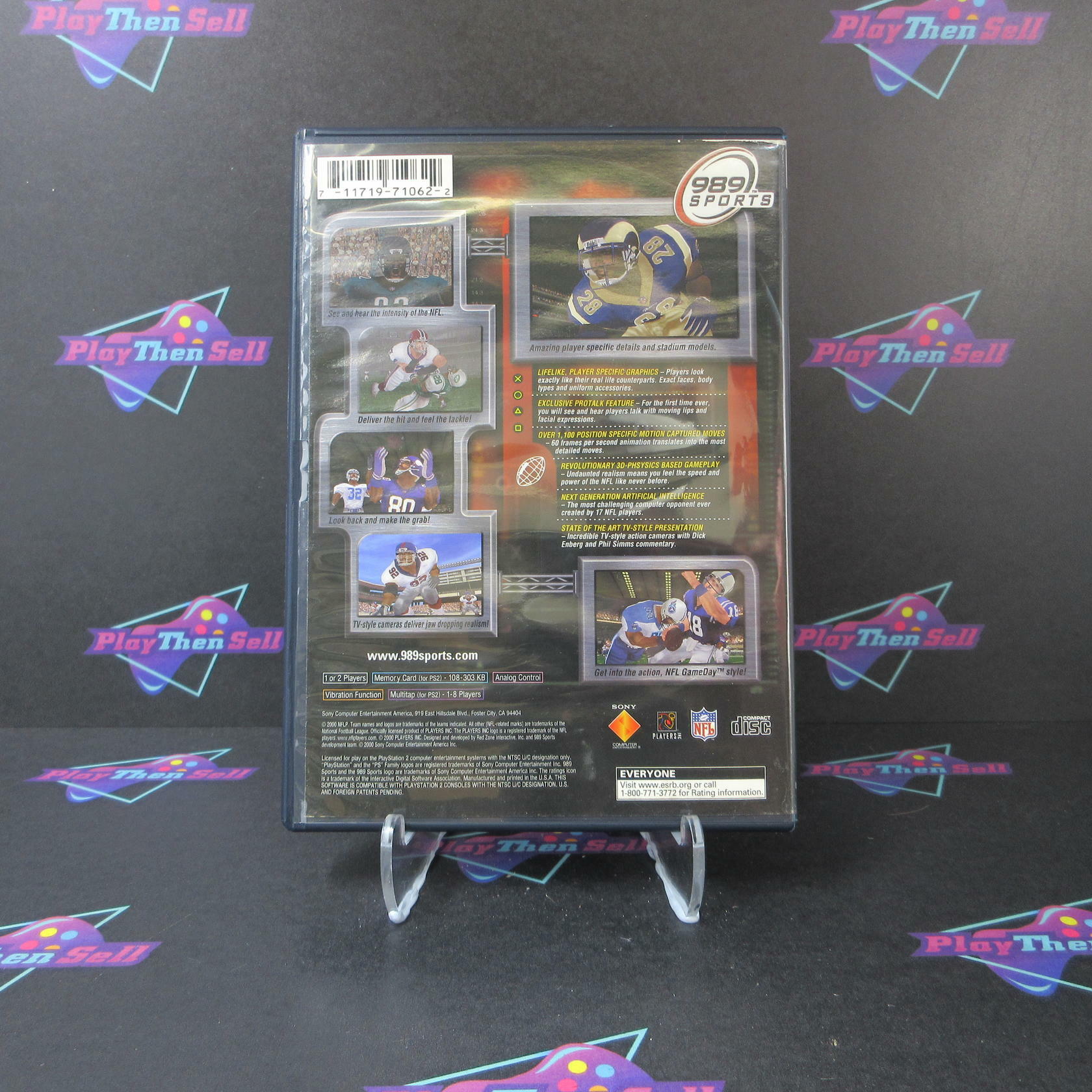 NFL Gameday 2001 PS2 PlayStation 2 AD/MD Complete CIB - Very Good