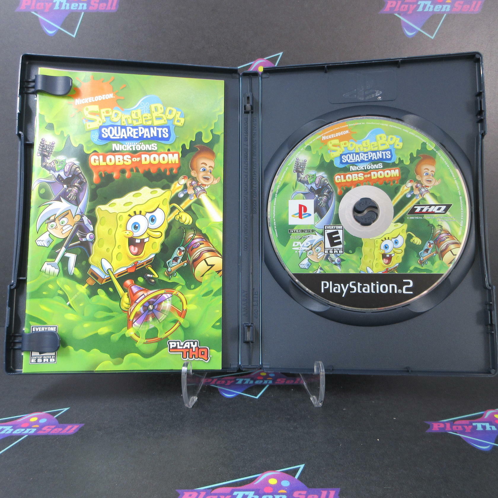 SpongeBob SquarePants Globs of Doom + Magic Wand PS2 PlayStation 2 DD Complete - Very Good