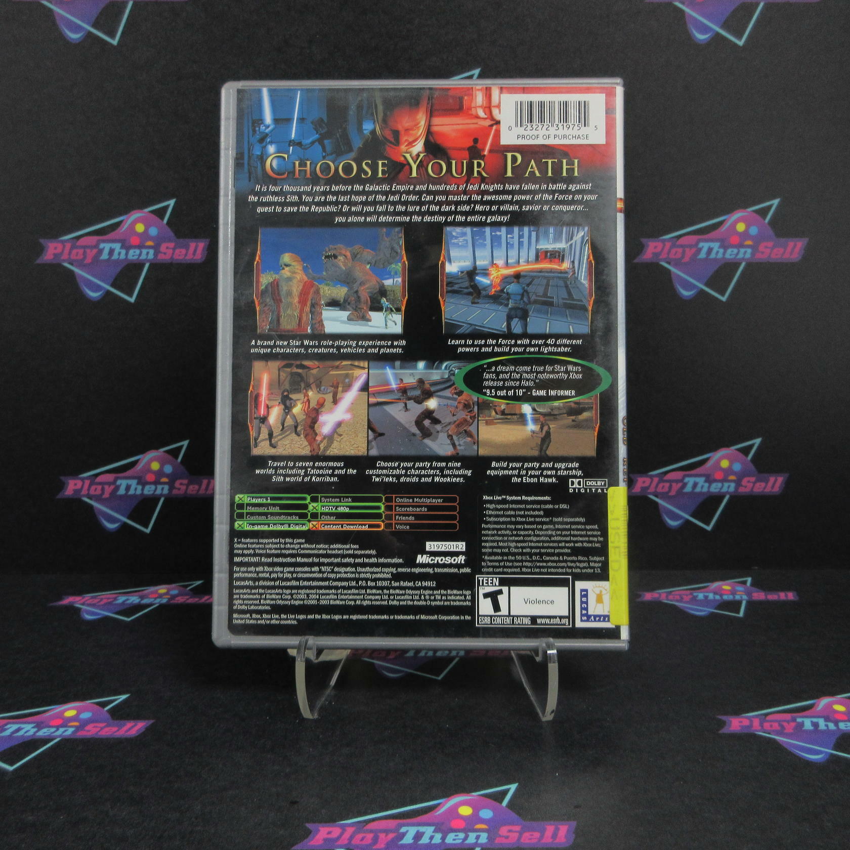 Star Wars Knights of the Old Republic PH + Reg Xbox AD/NM - Very Good