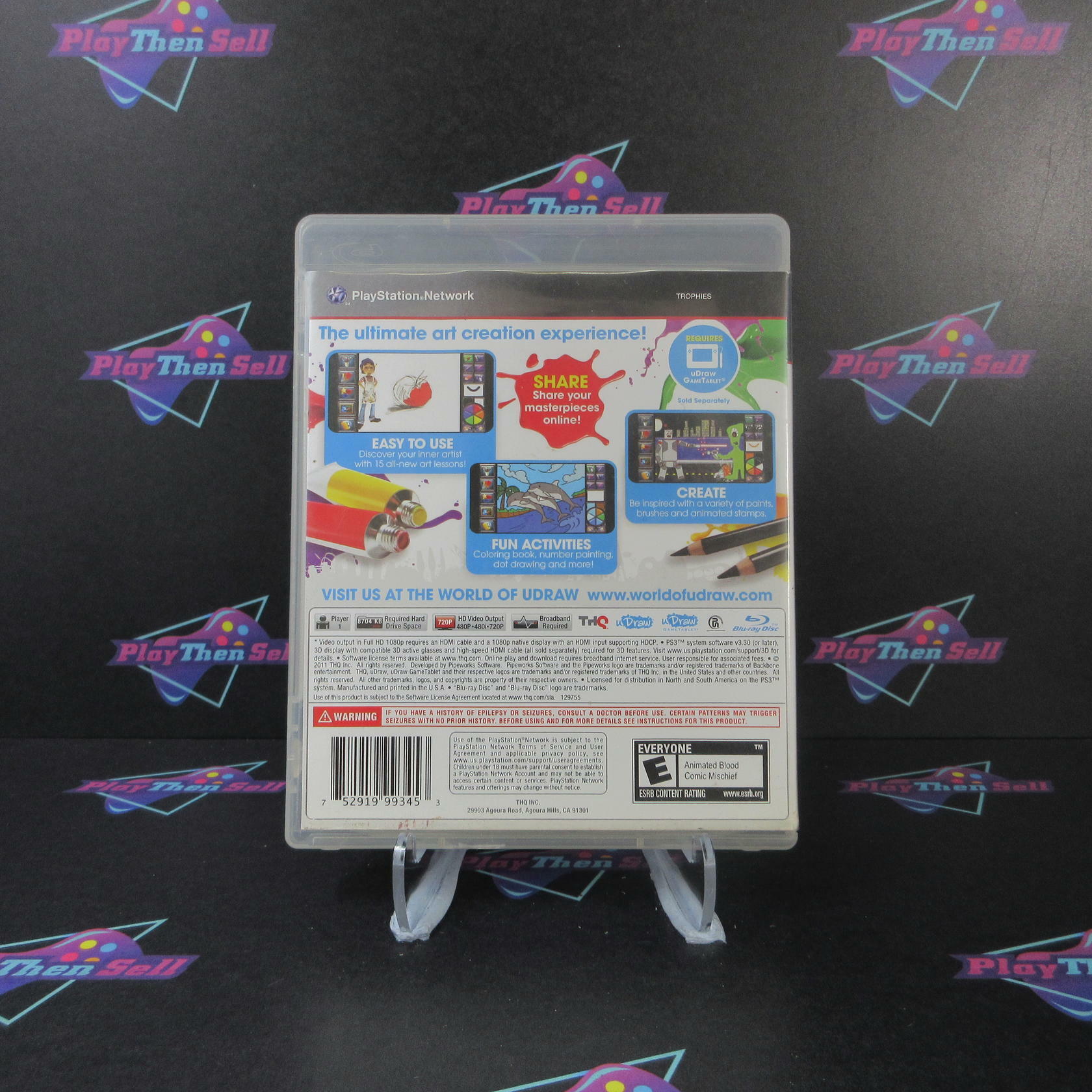 uDraw Studio Instant Artist PS3 PlayStation 3 Software Only AD/NM - Very Good