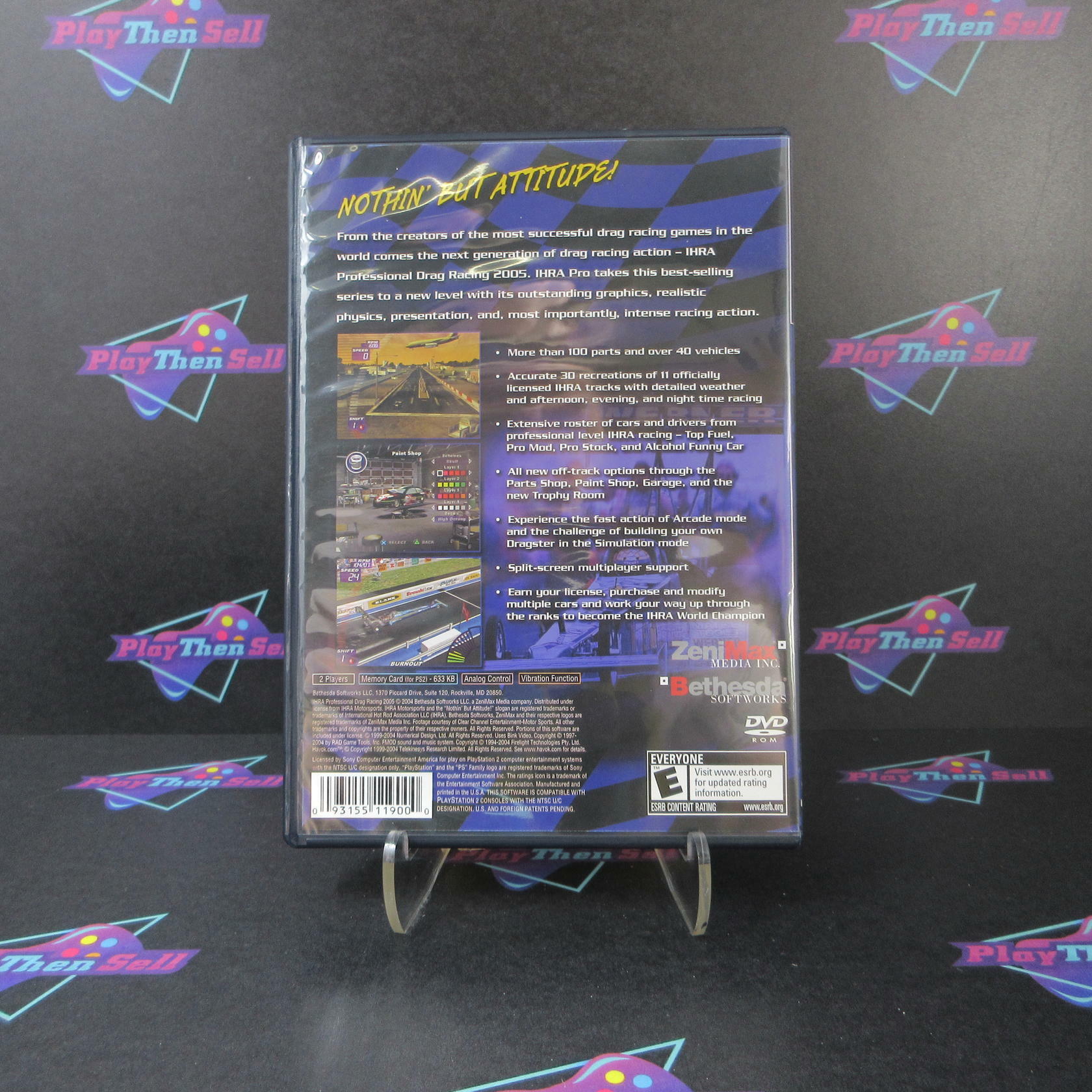 IHRA Drag Racing 2005 PS2 PlayStation 2+ Reg Card - Like New