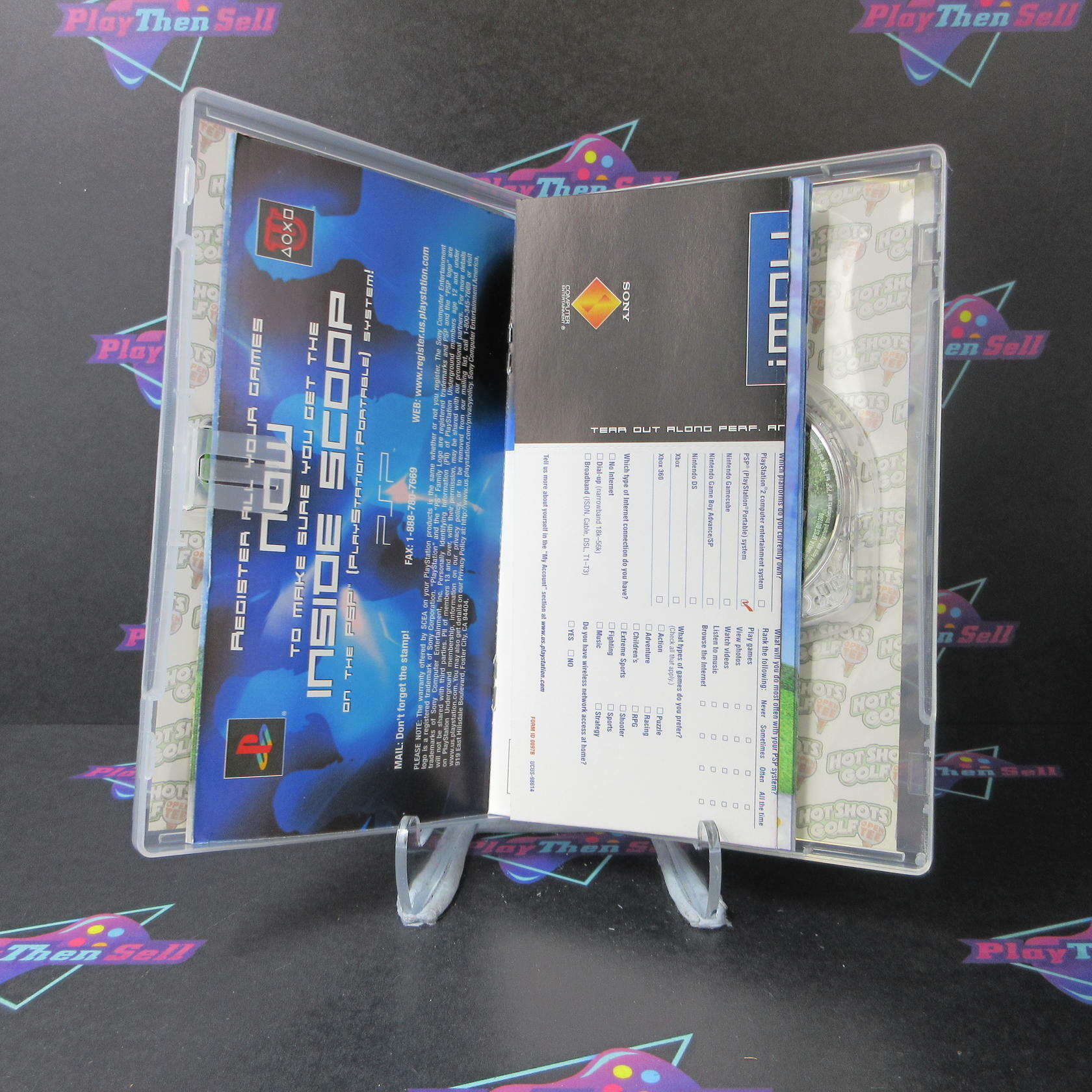 Hot Shots Golf Open Tee Clear UMD Sony PSP Greatest Hits + Reg Card - Like New