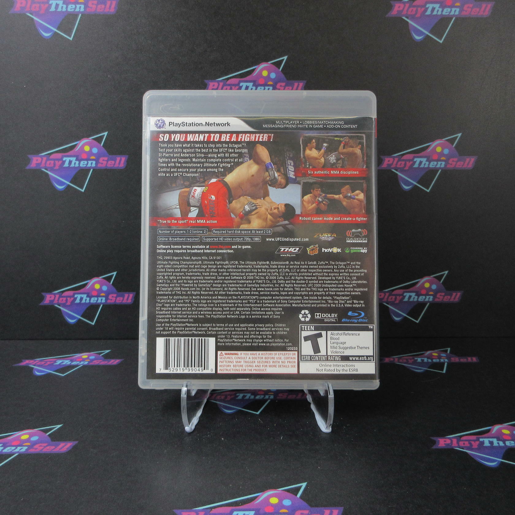 UFC 2009 Undisputed PS3 PlayStation 3 AD/NM - Very Good