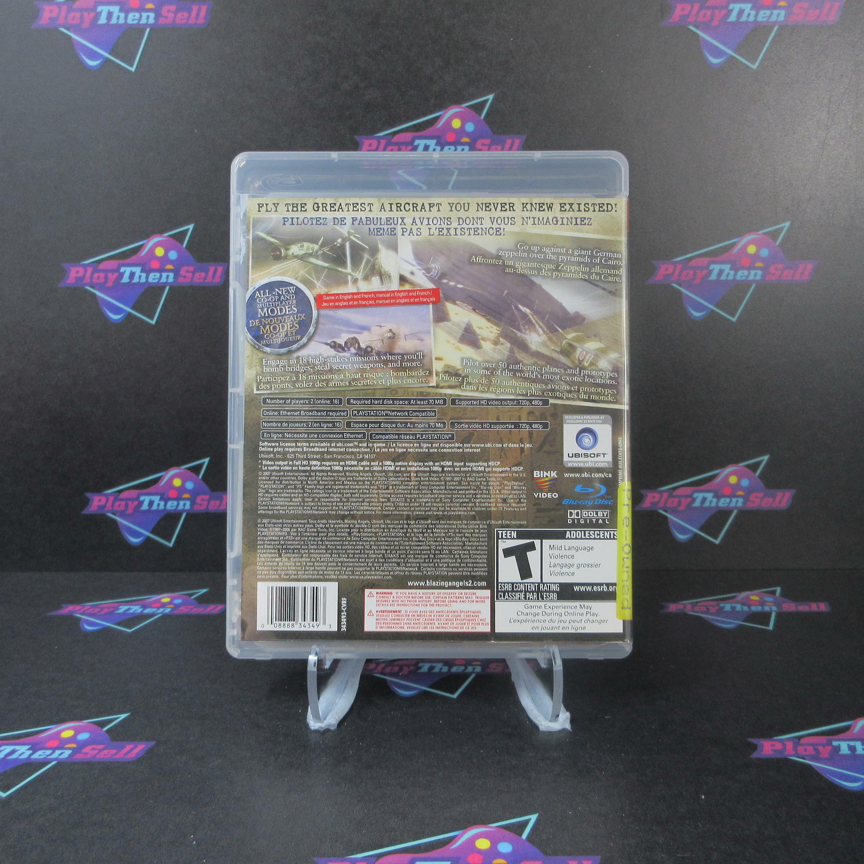 Blazing Angels 2 Secret Missions of WWII PS3 PlayStation 3 AD Complete CIB - Very Good